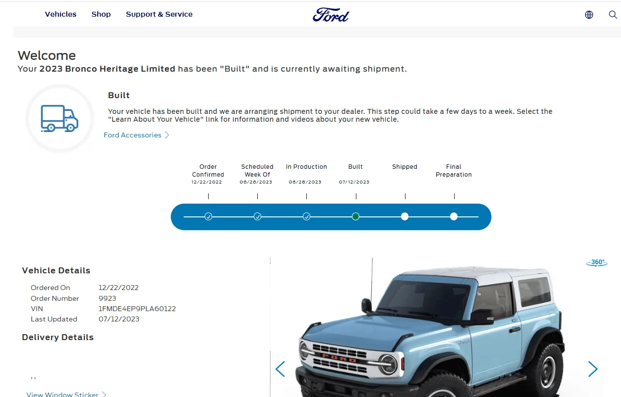 Ford Bronco HERITAGE EDITION Bronco Club 1689249142836