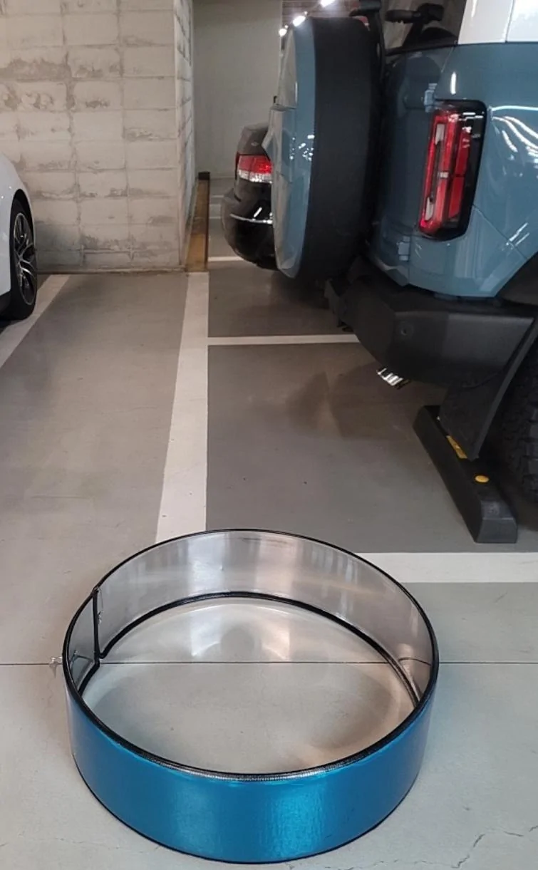 Ford Bronco Spare tire cover made from tire cover, paint and stainless rims SmartSelect_20230714_225600_Naver Caf