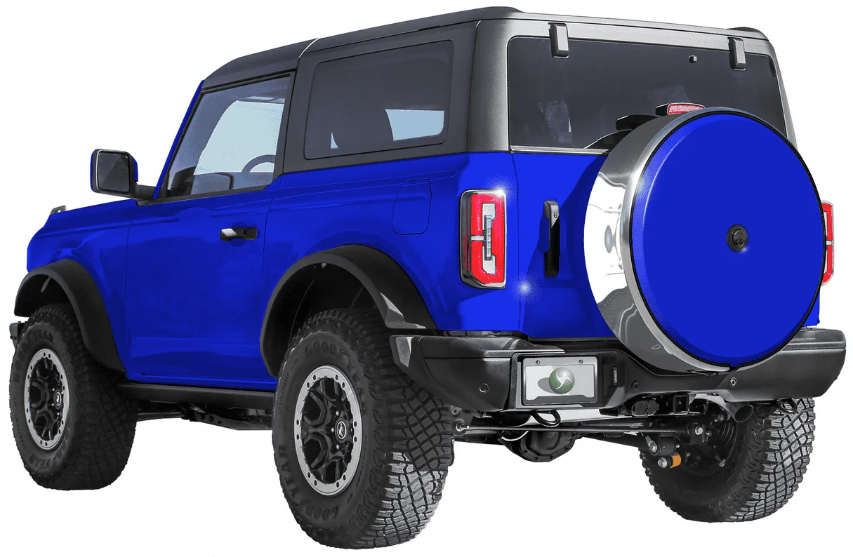 Ford Bronco Spare tire cover made from tire cover, paint and stainless rims Screenshot at Jul 14 13-13-06