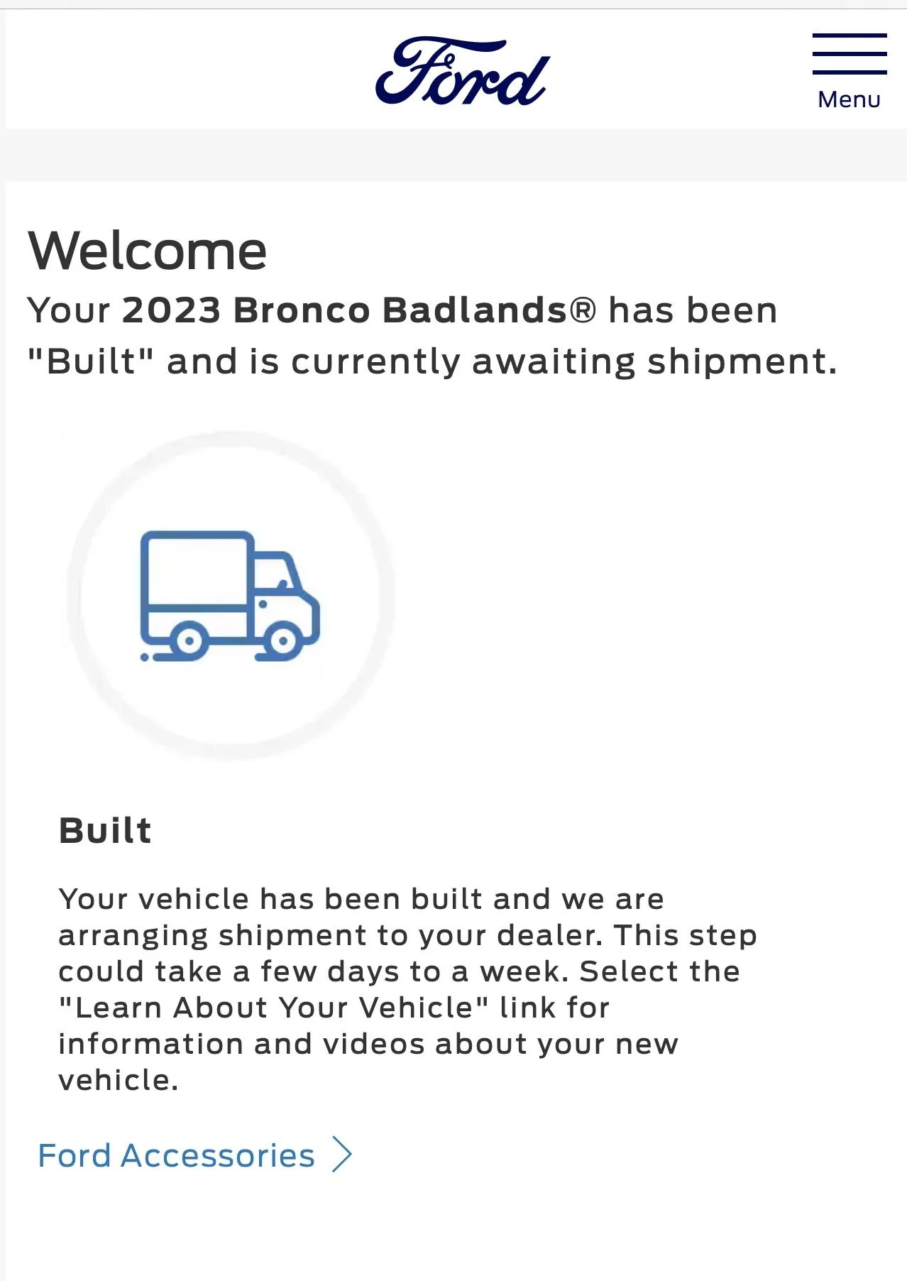 Ford Bronco 7/10/2023 Build Week 1689357582356