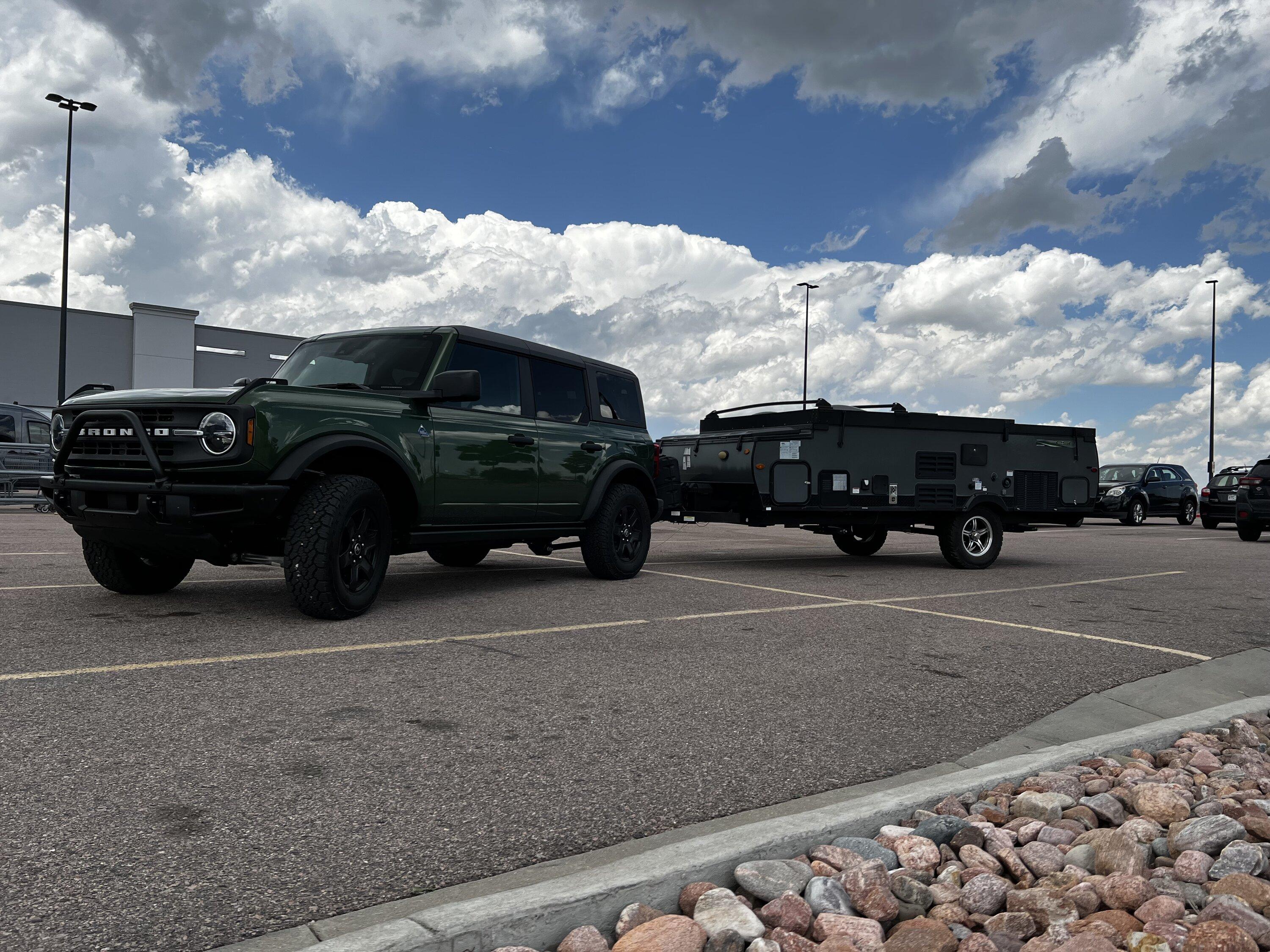 Ford Bronco Yellowstone and Grand Teton with a popup camper. IMG_1446
