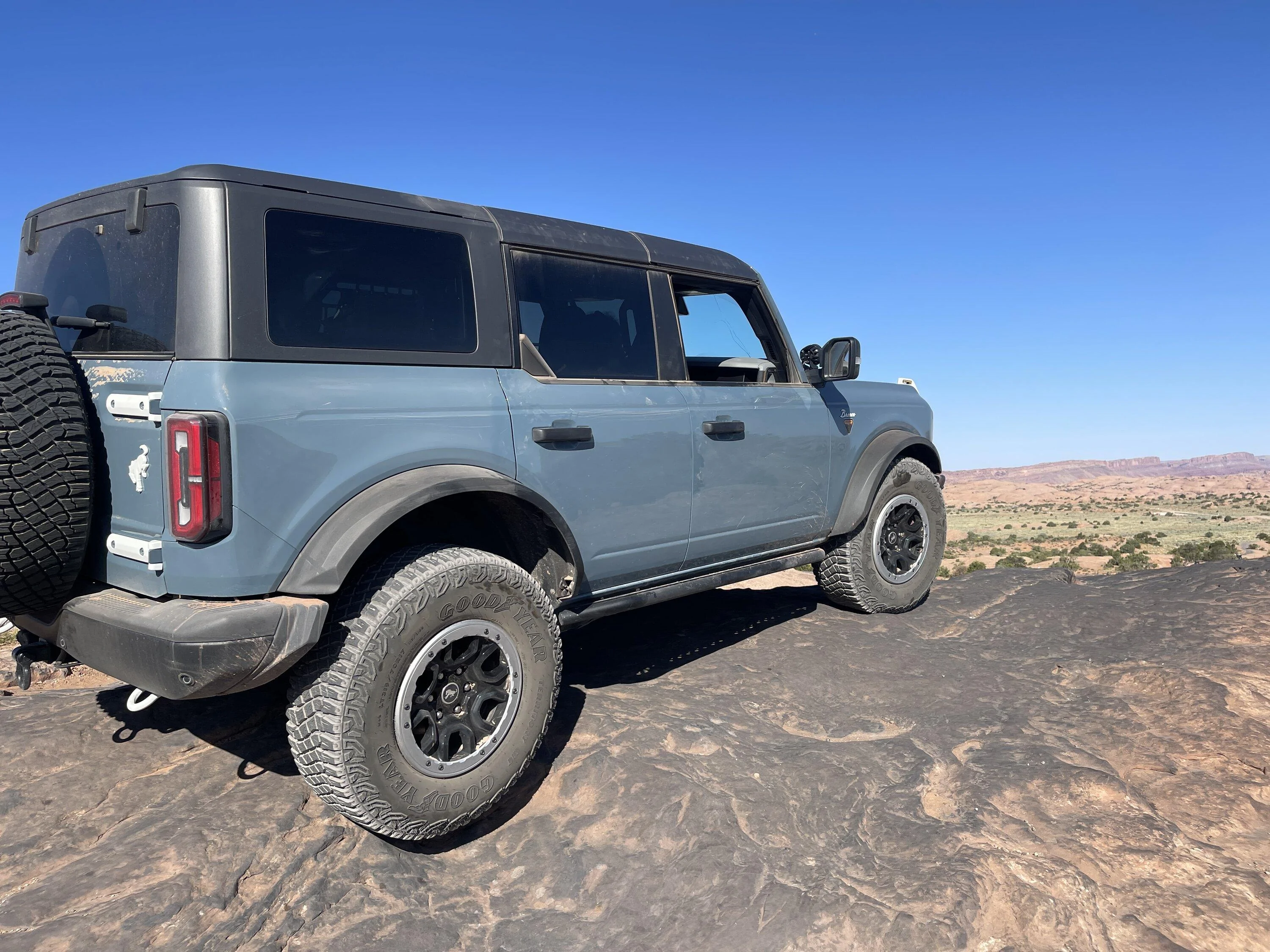 Ford Bronco Trip report for first run to Moab with my 2022 Bronco Badlands. Bronco Fins 2 