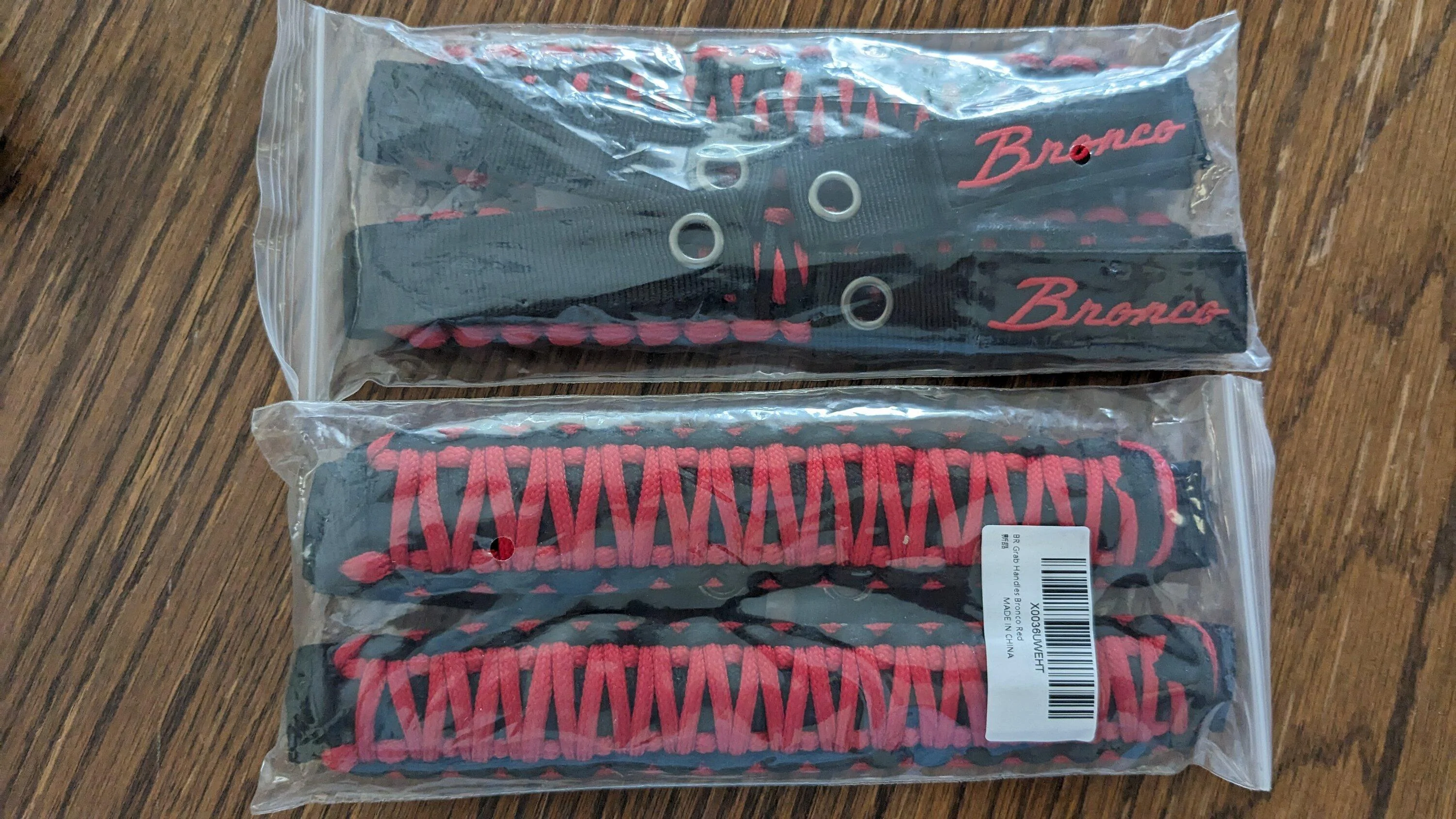 Ford Bronco Red Bronco Script Roll Bar Grab Handles PXL_20230716_182911938