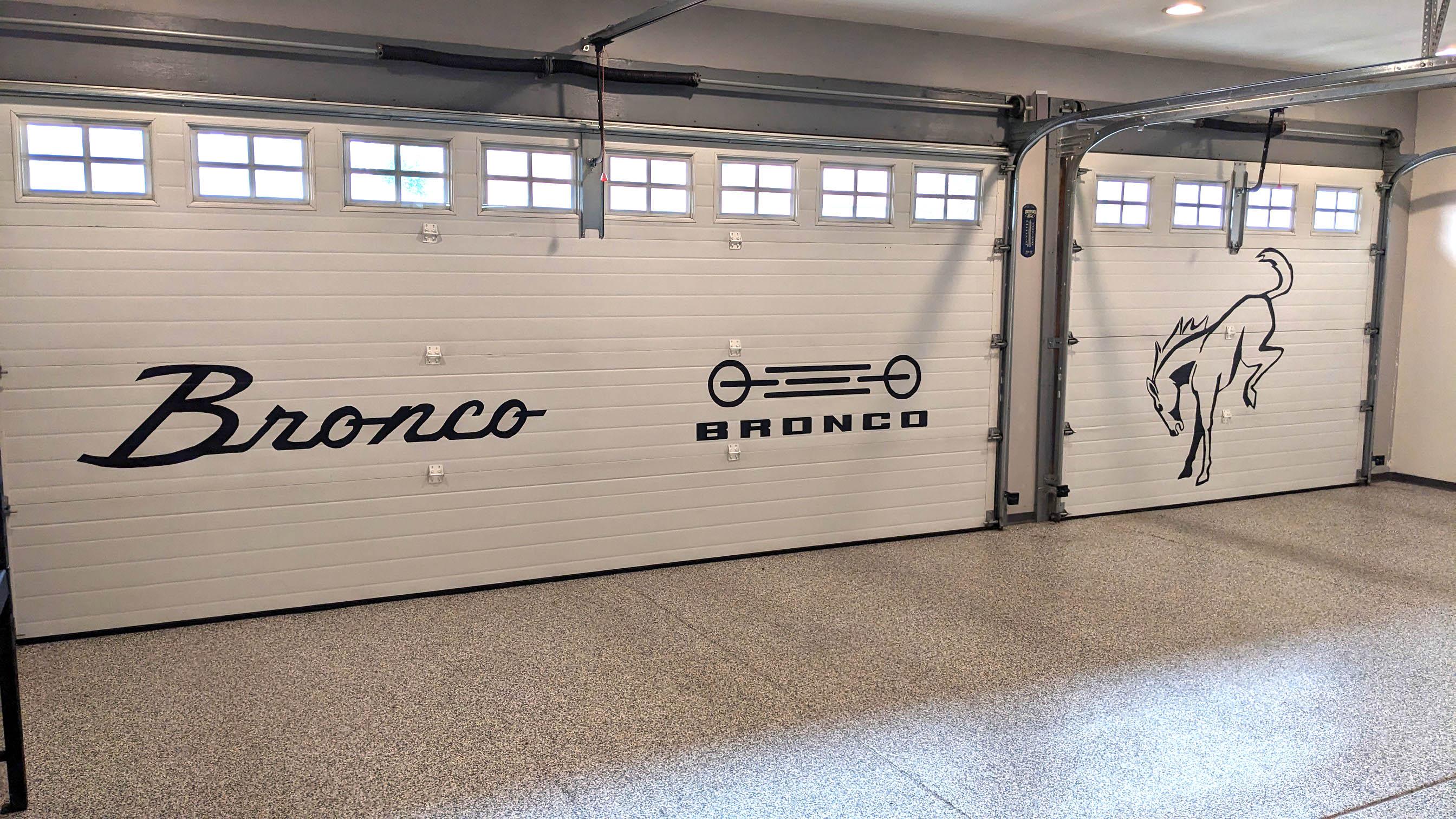 Ford Bronco My custom garage door Bronco logos PXL_20230715_221918458