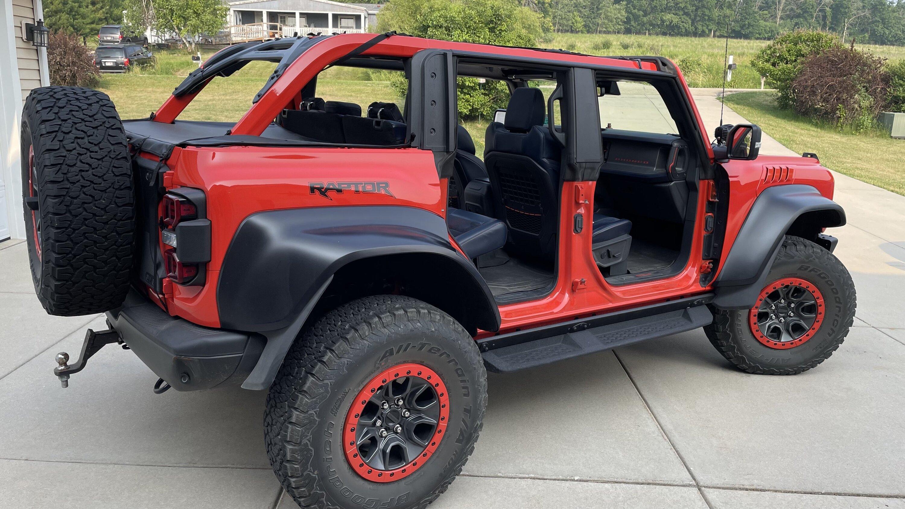 Ford Bronco Soft top down unattended? rear