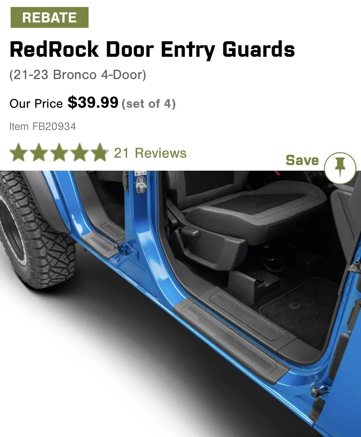 Ford Bronco Door sill protection - full edge IMG_3566
