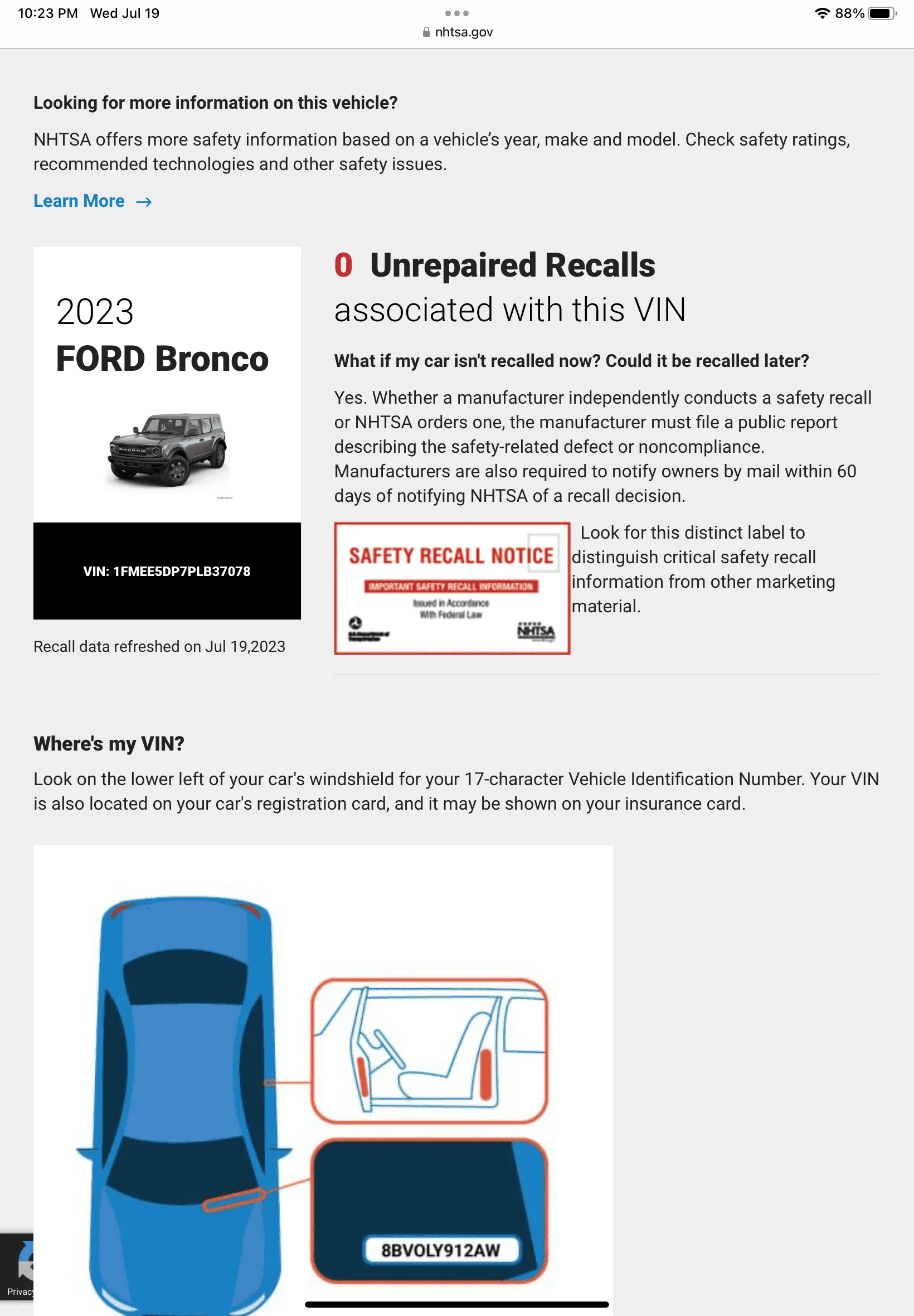 Ford Bronco Bronco Build Week 4/10/2023 IMG_1671