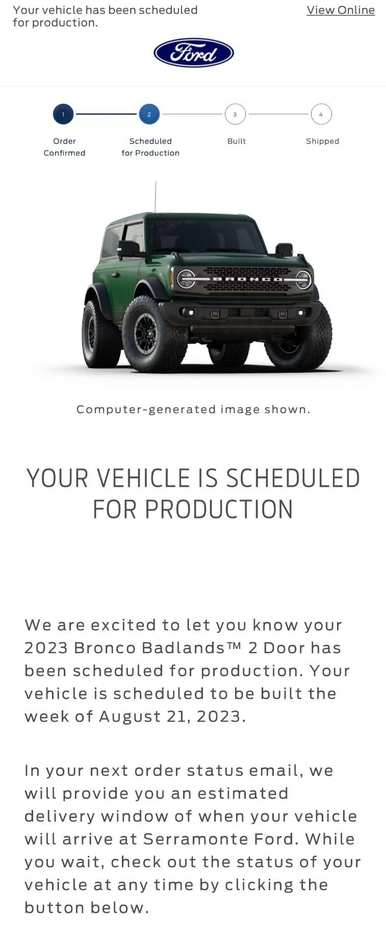 Ford Bronco 📬 7/20/23 Scheduling Emails Now Arriving! IMG_6329