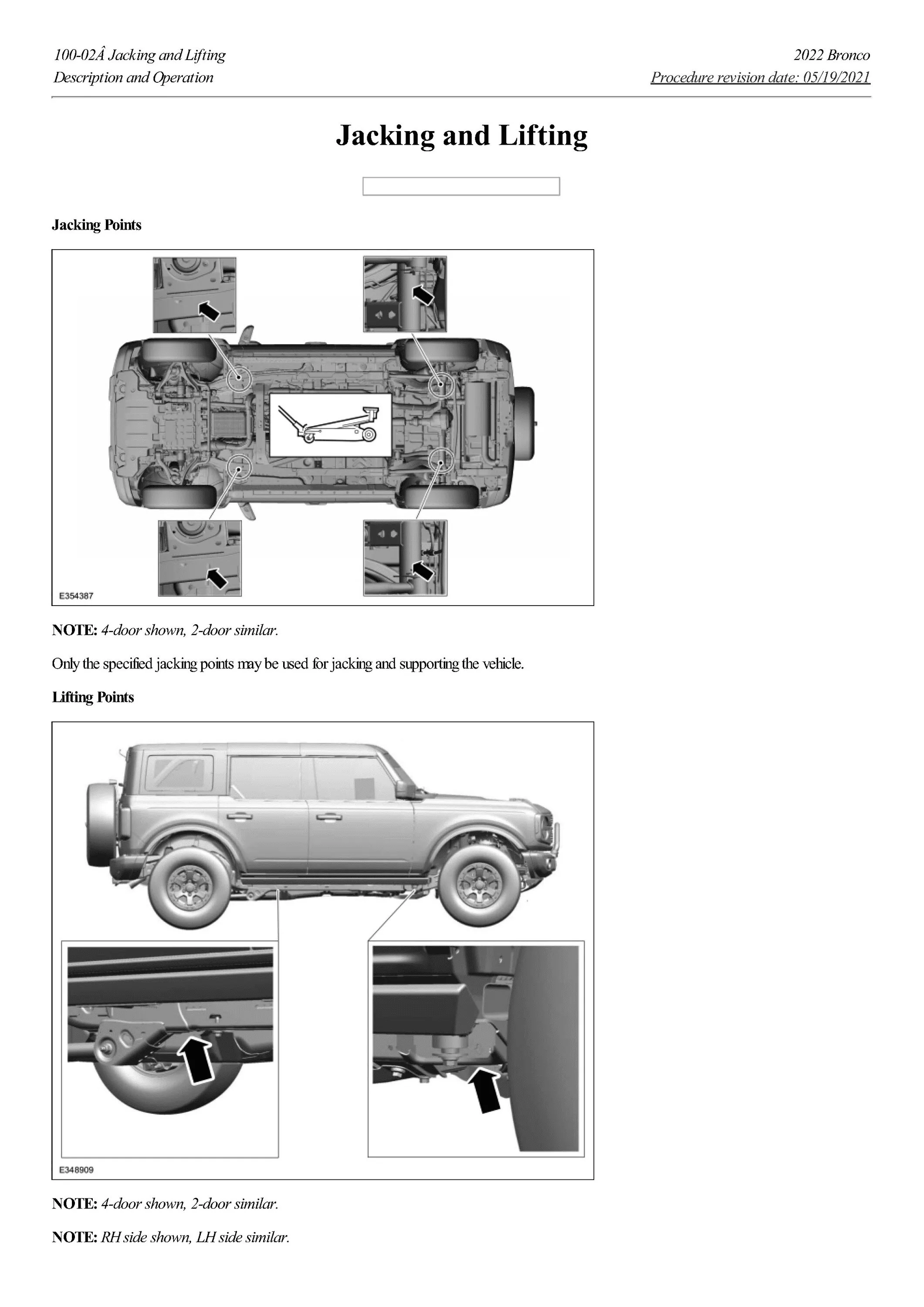 Ford Bronco Bottle Jack Lifting Points? 1689883649107