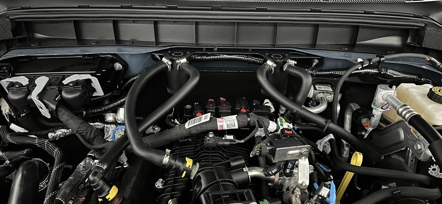Ford Bronco Ford Performance DUAL catch cans for 2.7 engine now available Mishimoto Dual Catch Can Installation