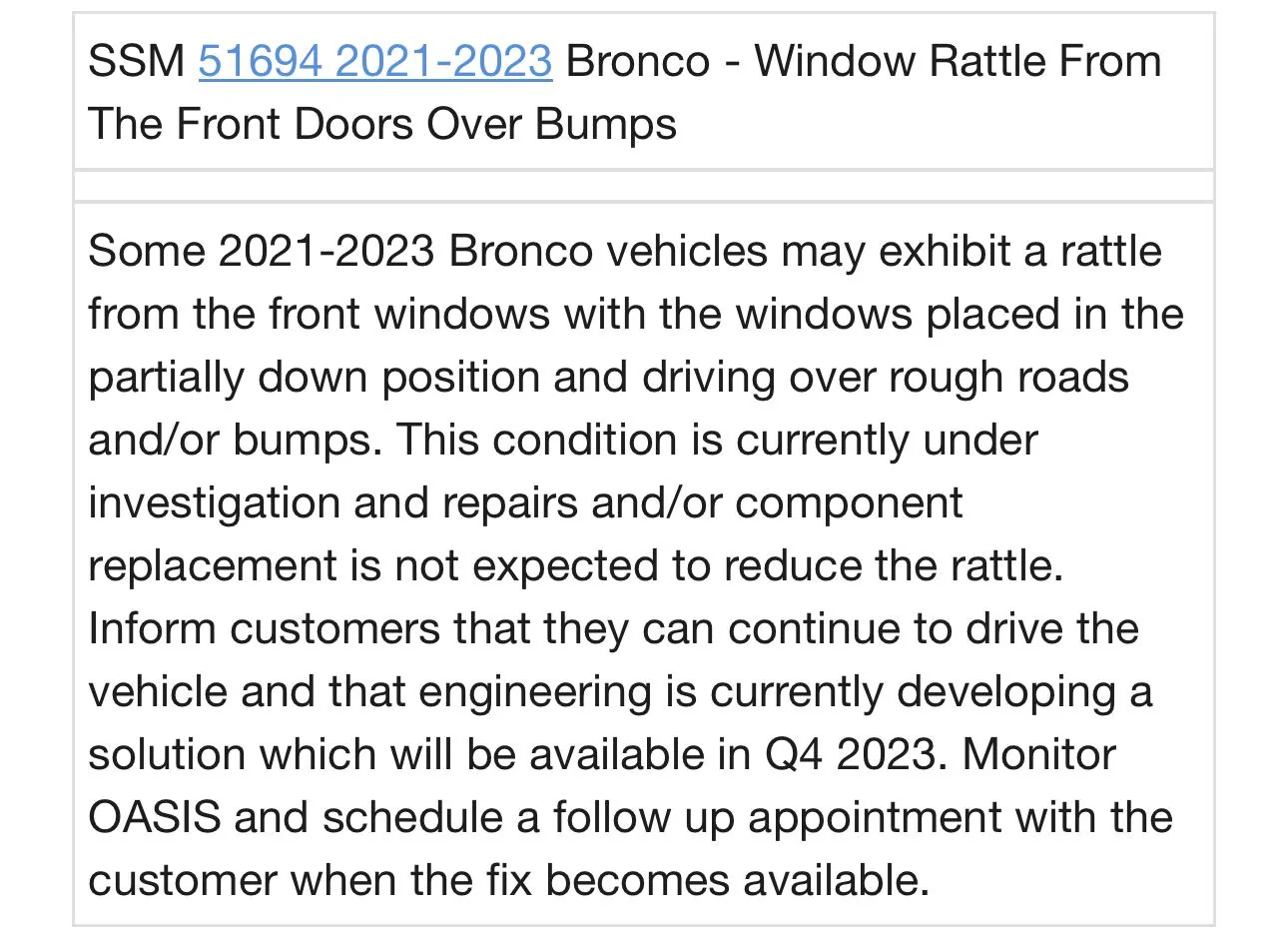 Any 2023 Bronco owners have the Window Rattle issue? | Page 3 ...