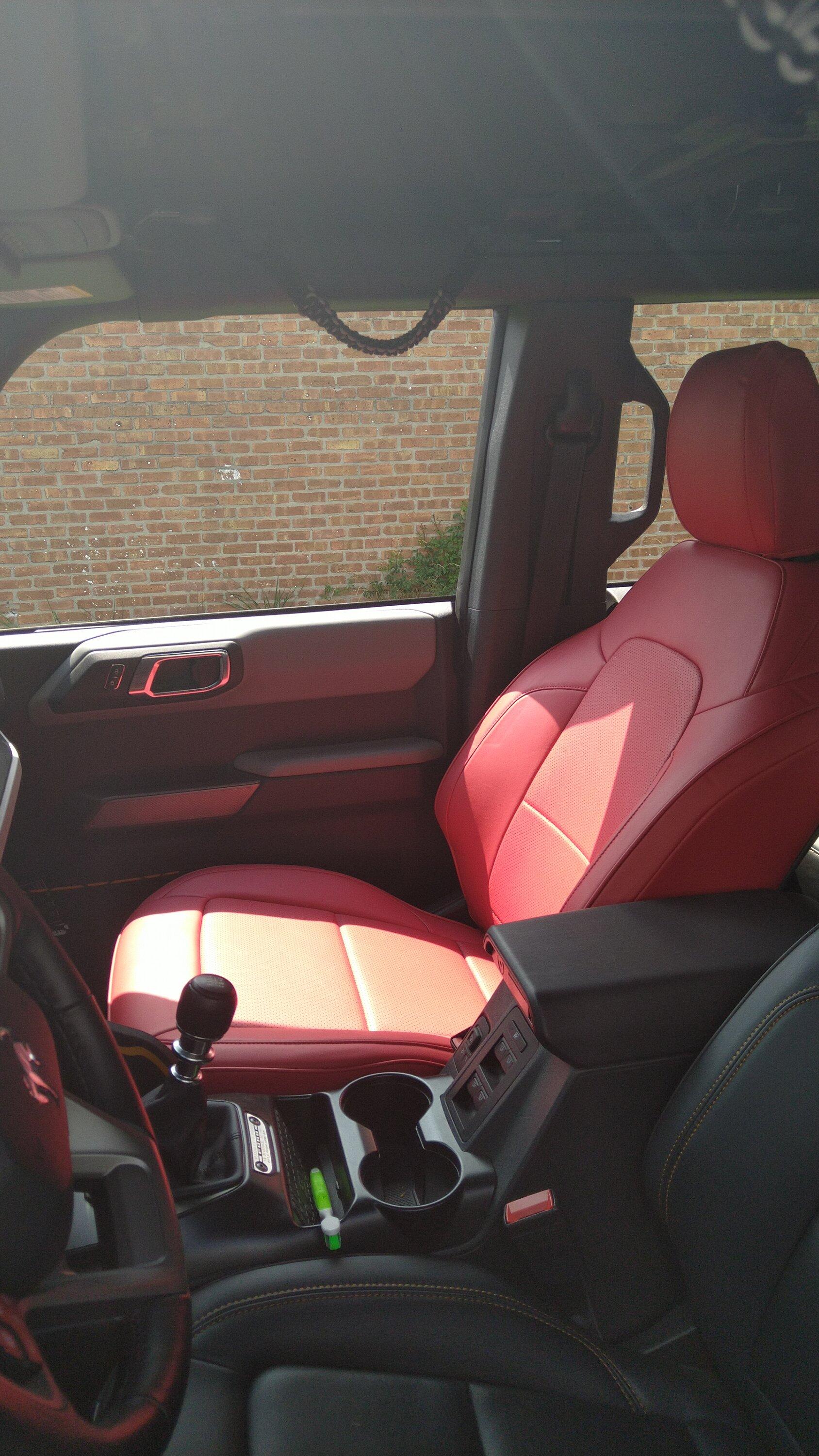 Ford Bronco I finally went for it: IAG Red Seat Cover Kit review IMG_20230707_152821