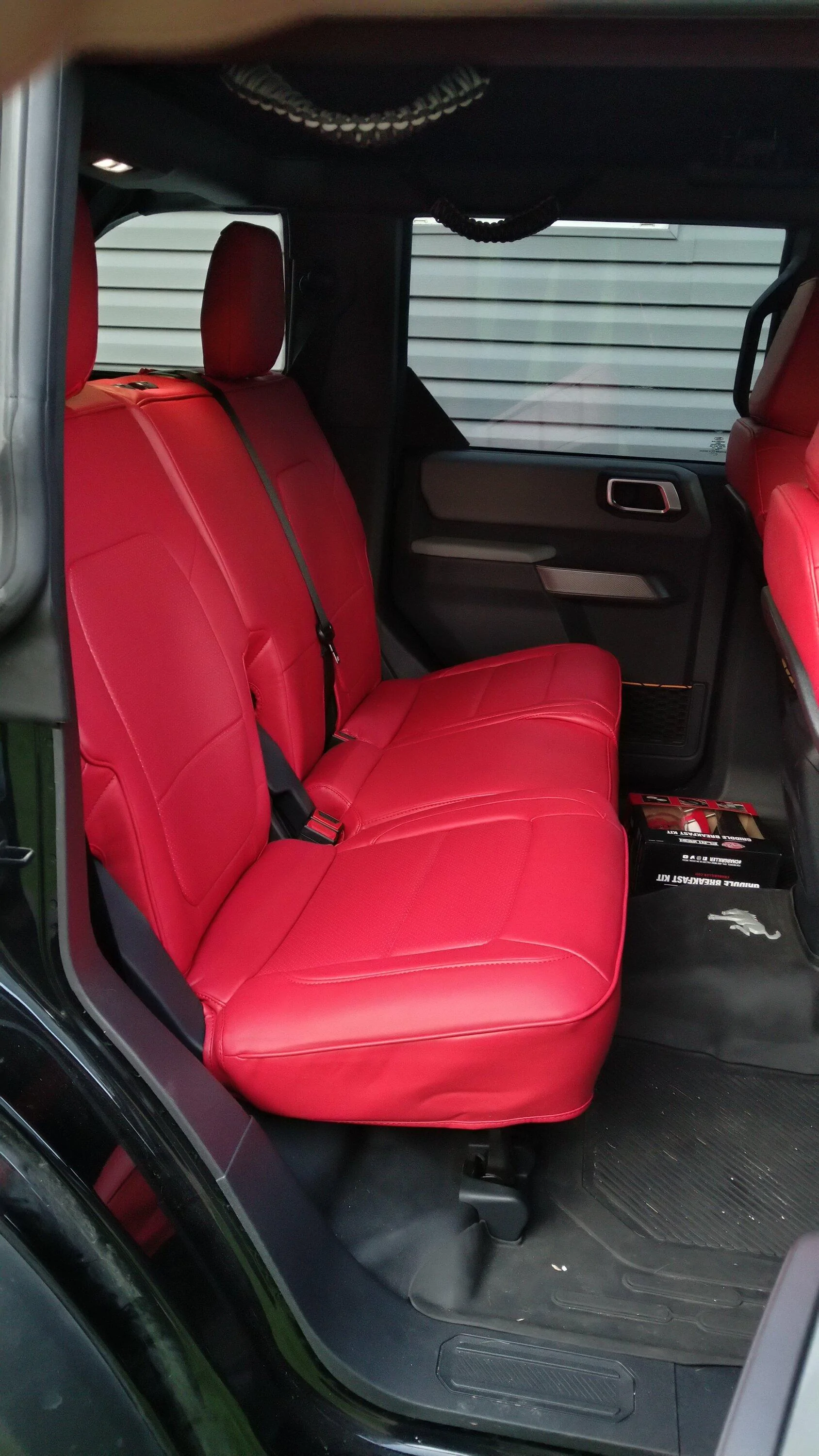 Ford Bronco I finally went for it: IAG Red Seat Cover Kit review IMG_20230708_200506