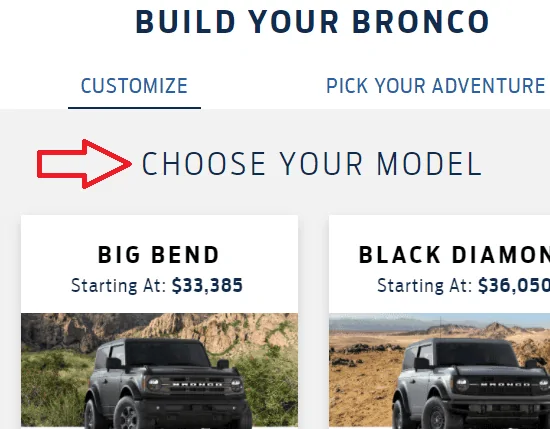 Ford Bronco Ford chat rep claims trim / model change will require new reservation 1603587571644