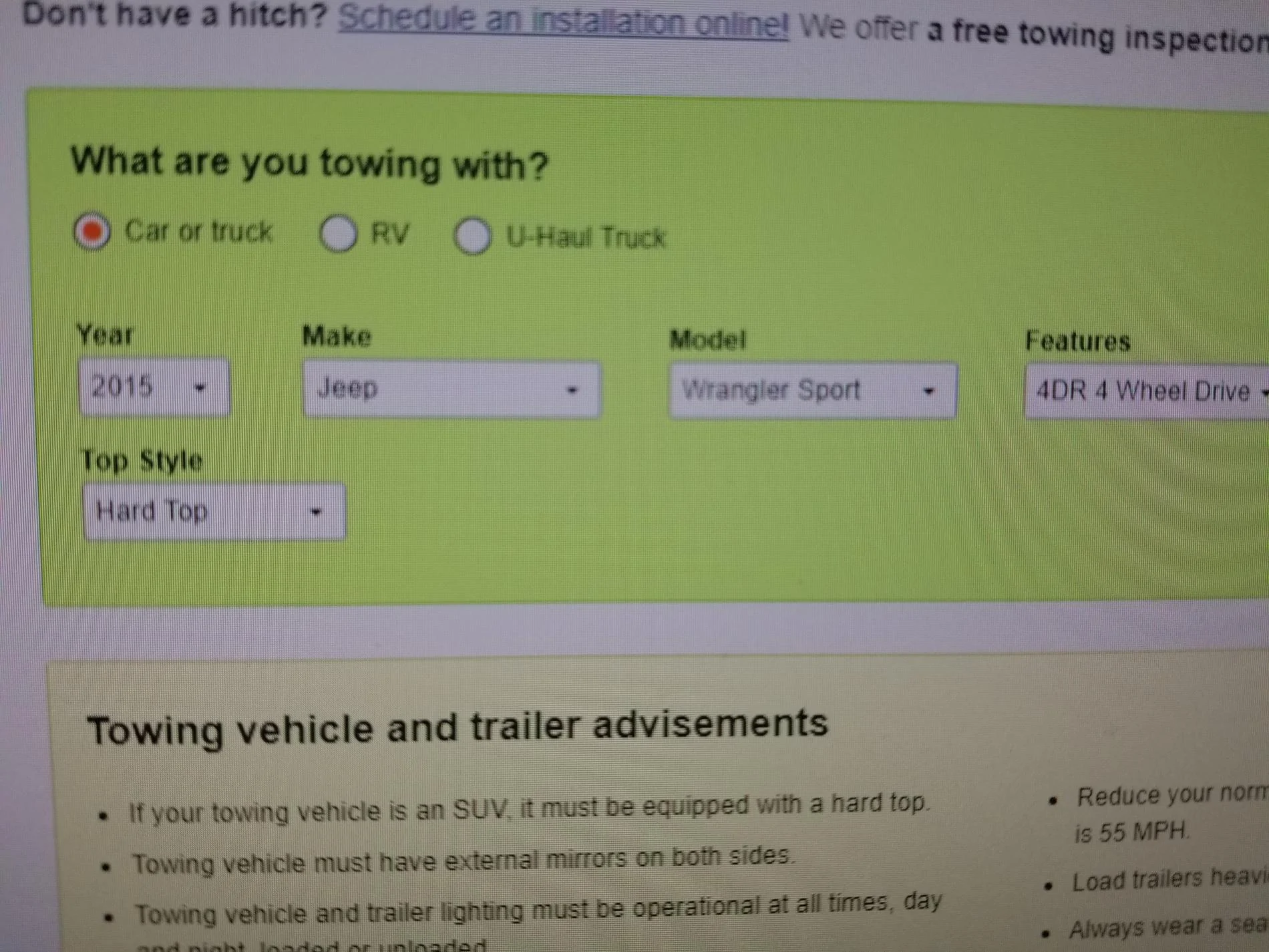Ford Bronco Towing package content? oyTANca