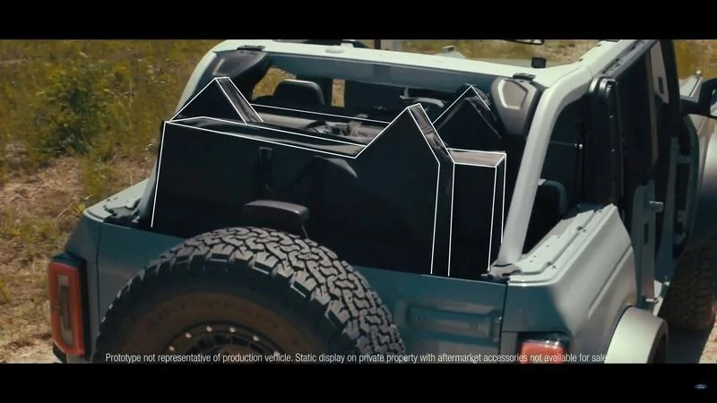 Ford Bronco Onboard door storage with sliding tailgate? B514213C-4410-4FE7-8C8C-A578F9D9C58C