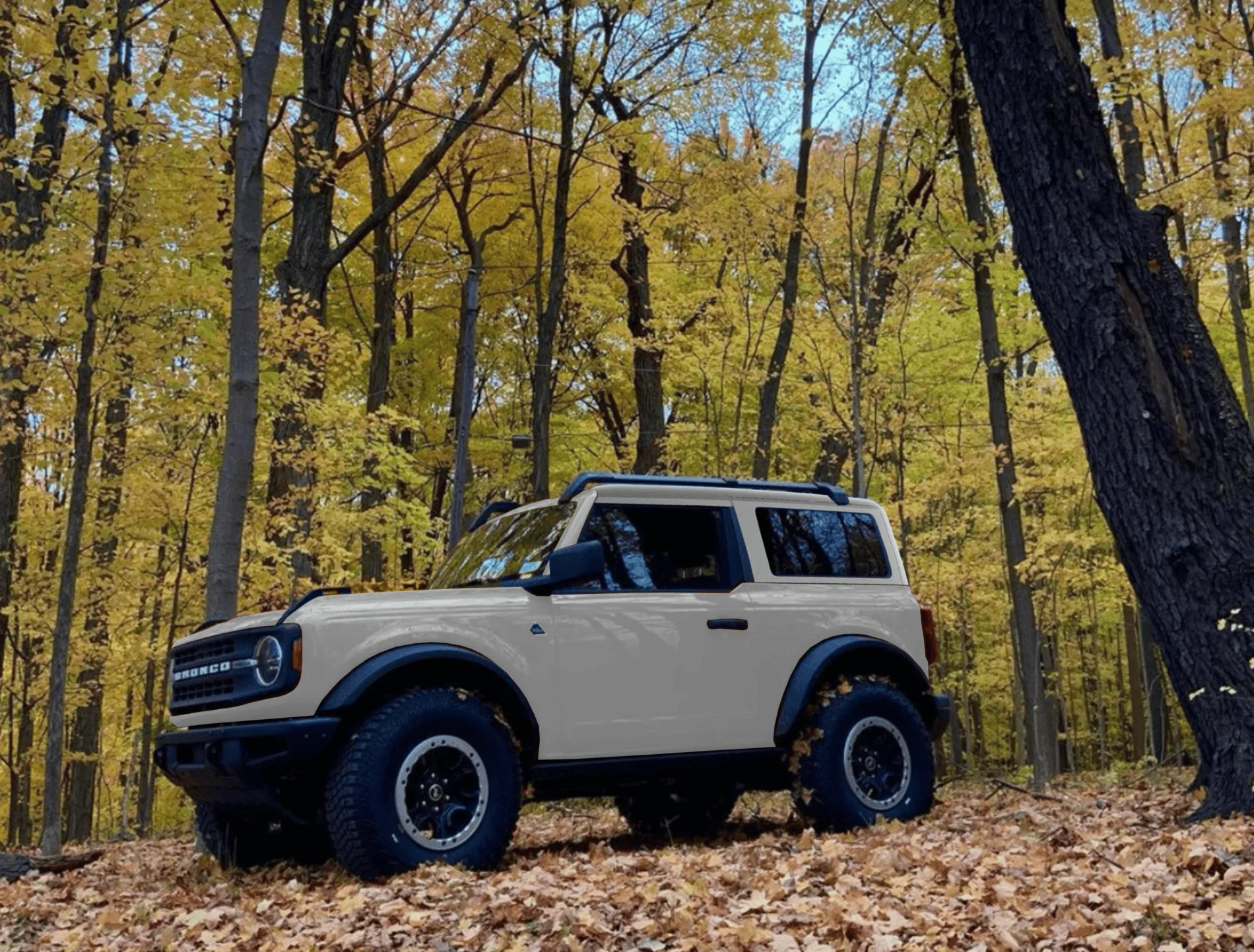 Ford Bronco Post your build! Images and specs only white sasquatch  white to