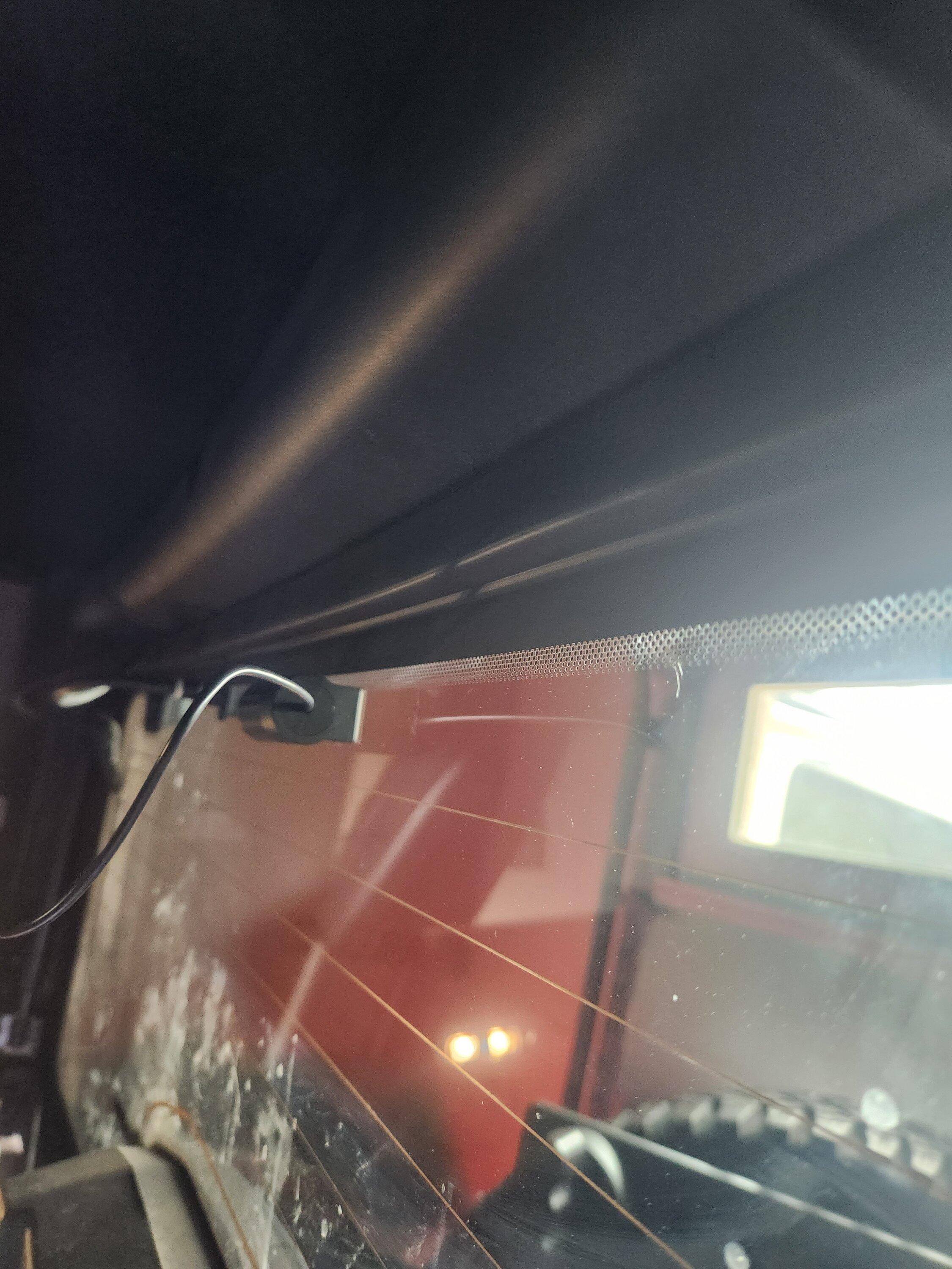 Ford Bronco Adding dashcam to Lux windshield 20230723_152814
