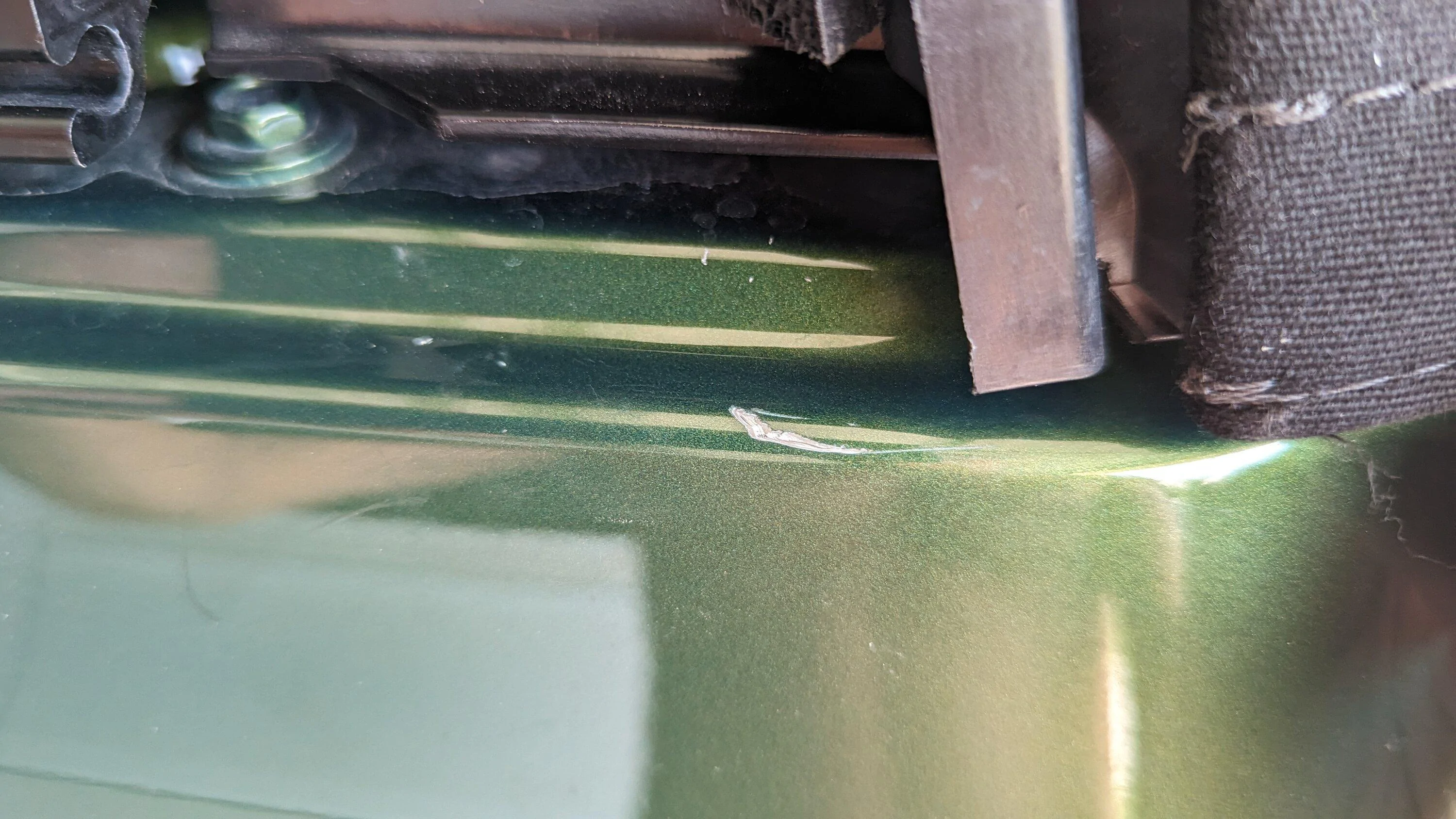 Ford Bronco Soft Top Rear Window Paint Gouge Soft Top Goug