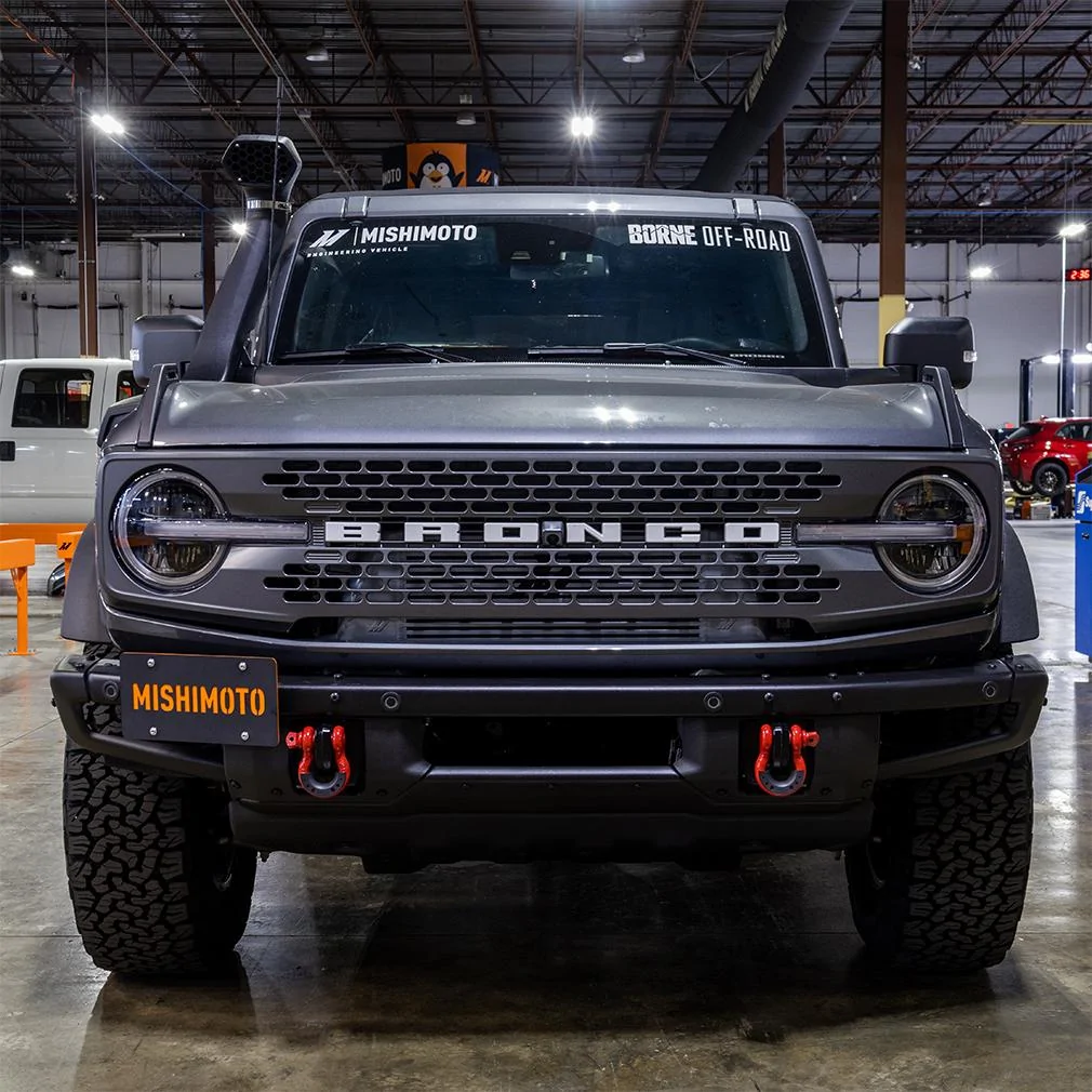 Ford Bronco Mishimoto Front License Plate Relocation Kits MMLP-BR-21M_Installed-1