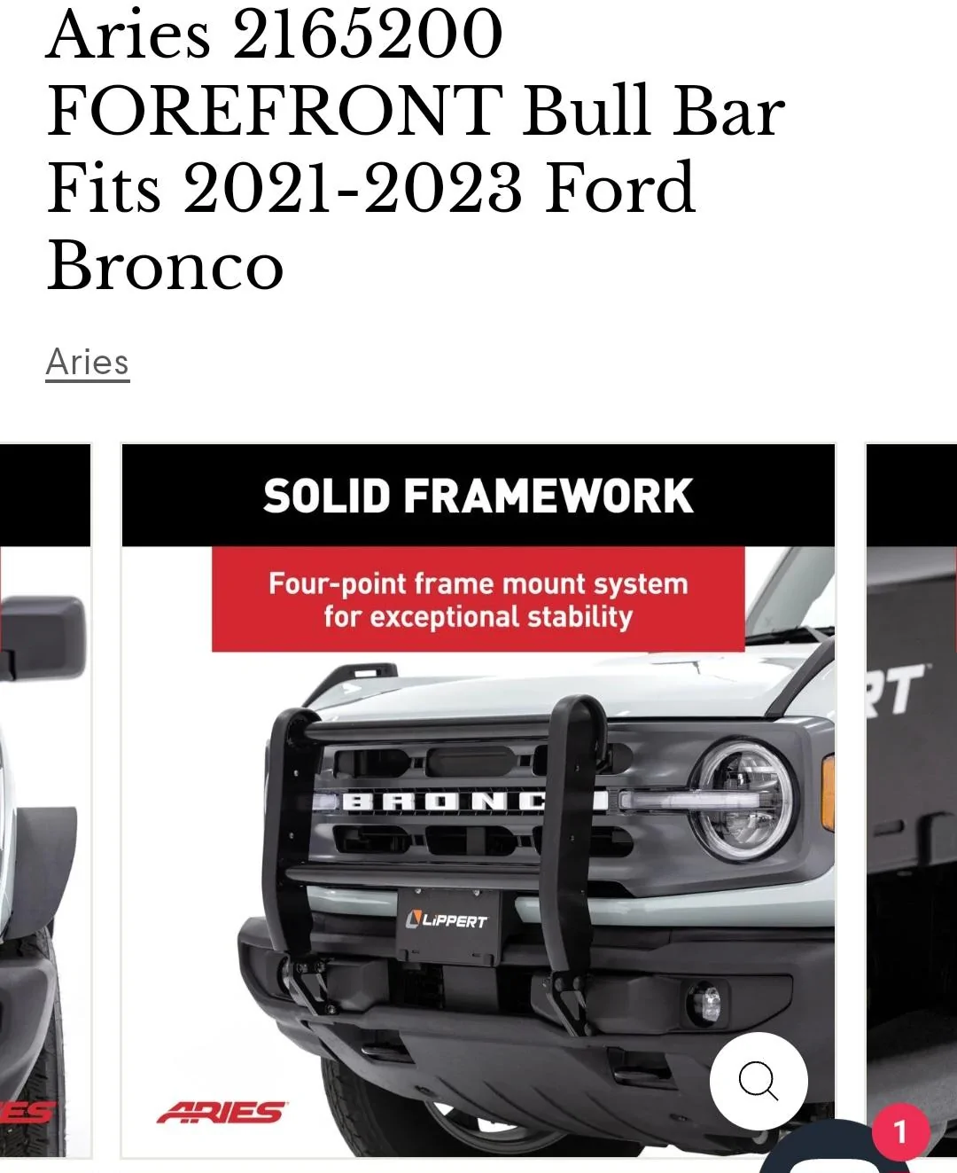 Ford Bronco Bar/Hoop Installed on Capable Bumper Screenshot_20230727_204300_Chrom