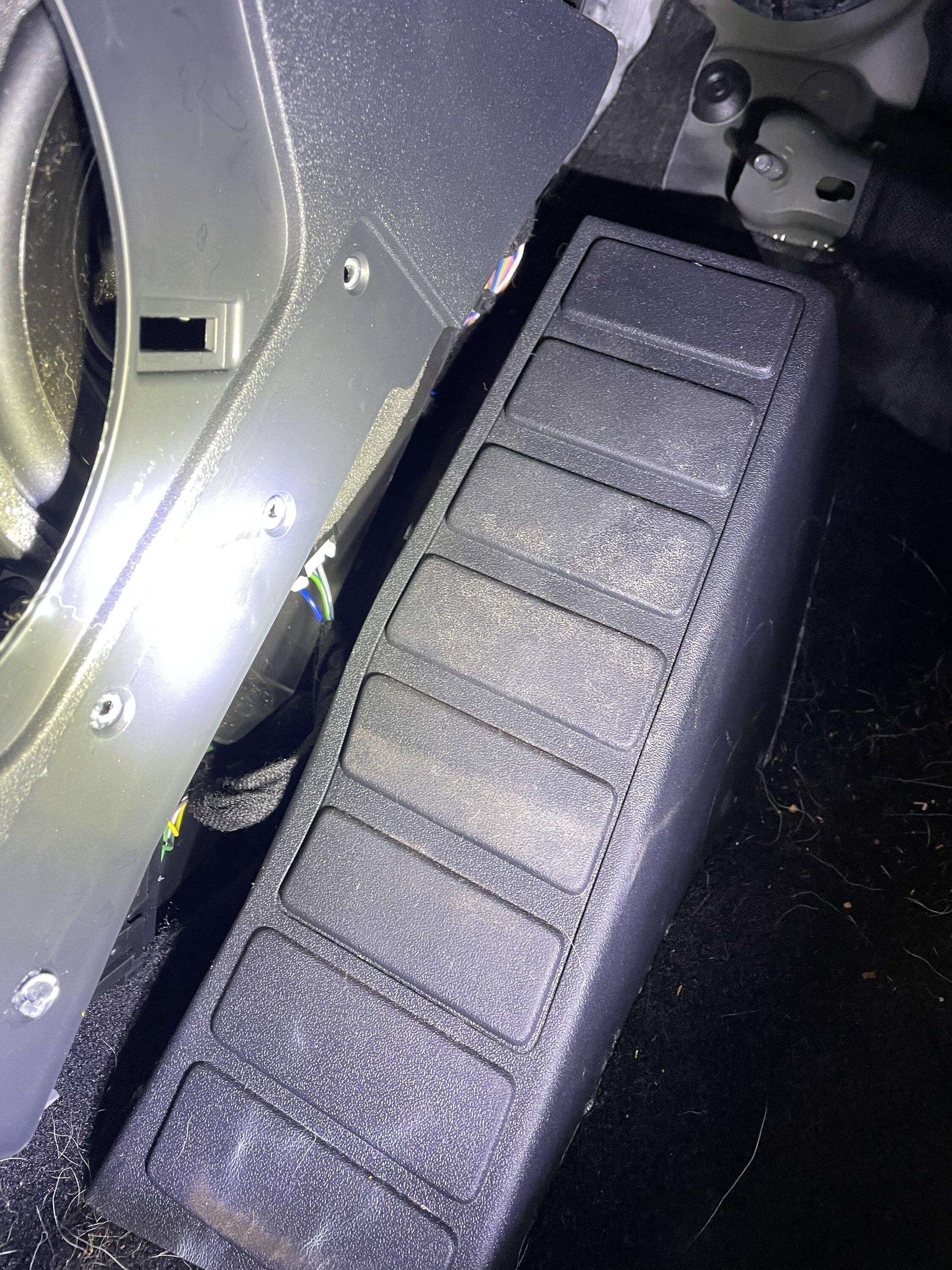Ford Bronco Driver side kick panel removal IMG_1823