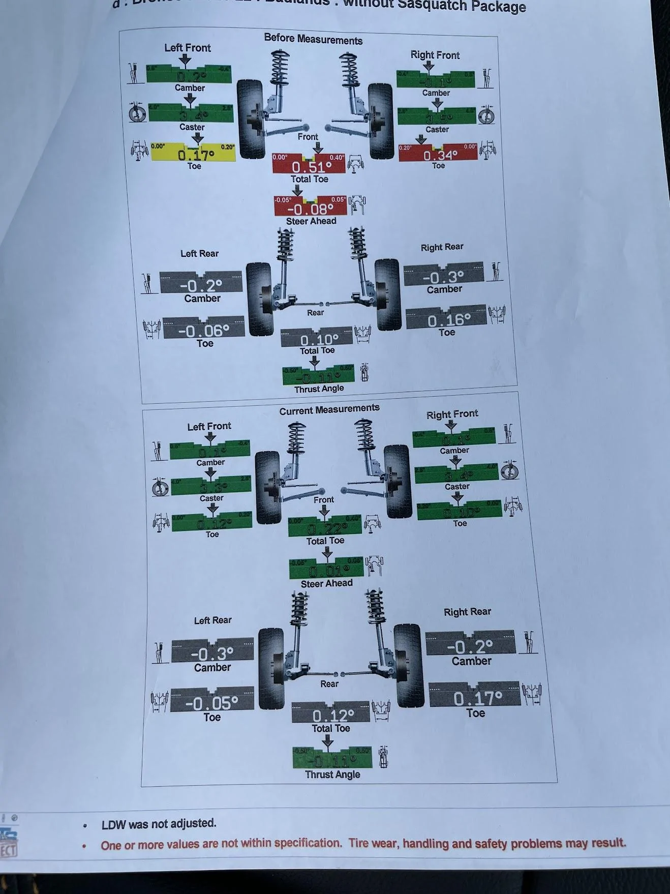 Ford Bronco Dealership can't get the alignment right IMG_4548