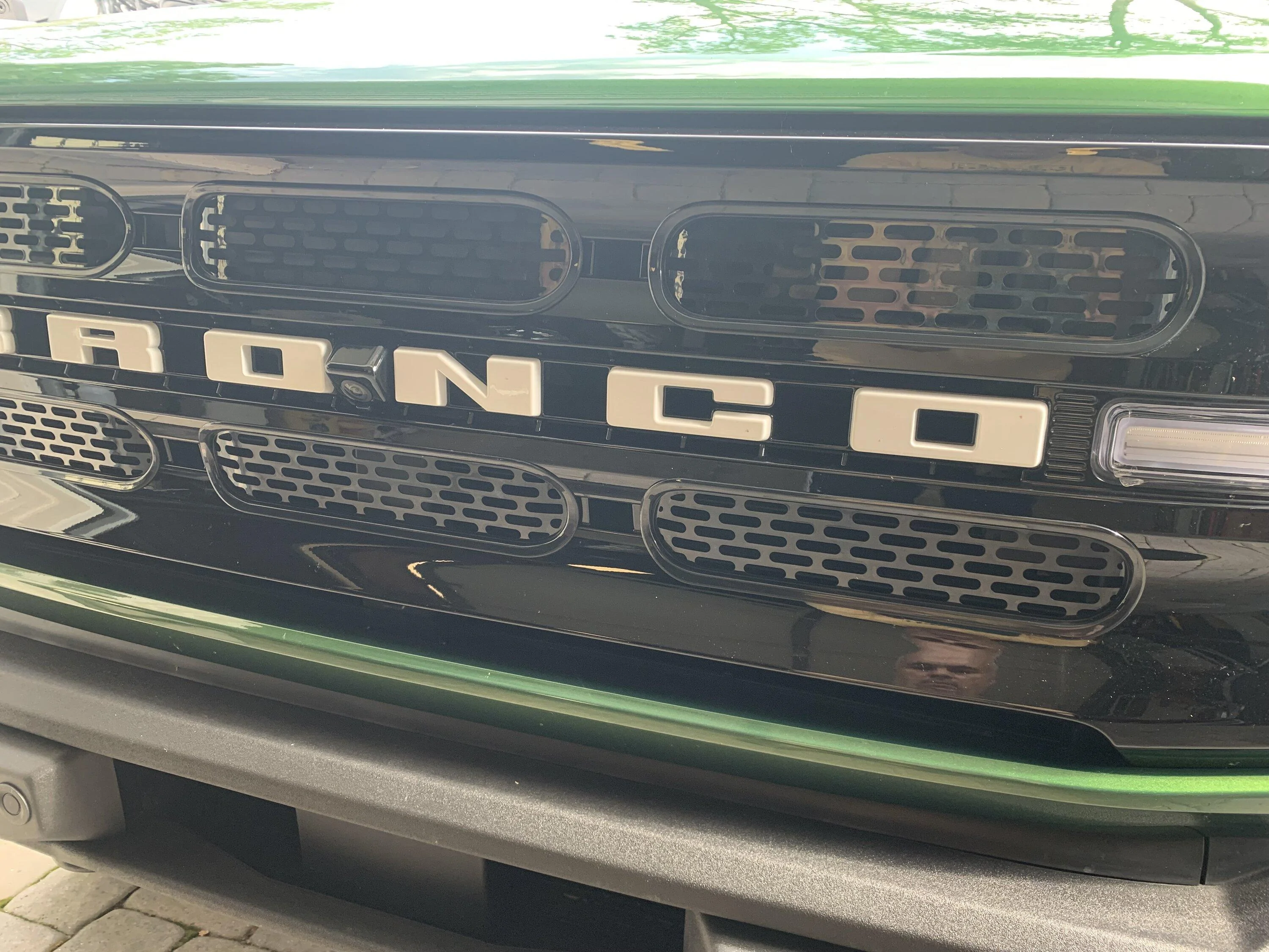 Ford Bronco Mesh grill inserts installed on Big Bend IMG_7102