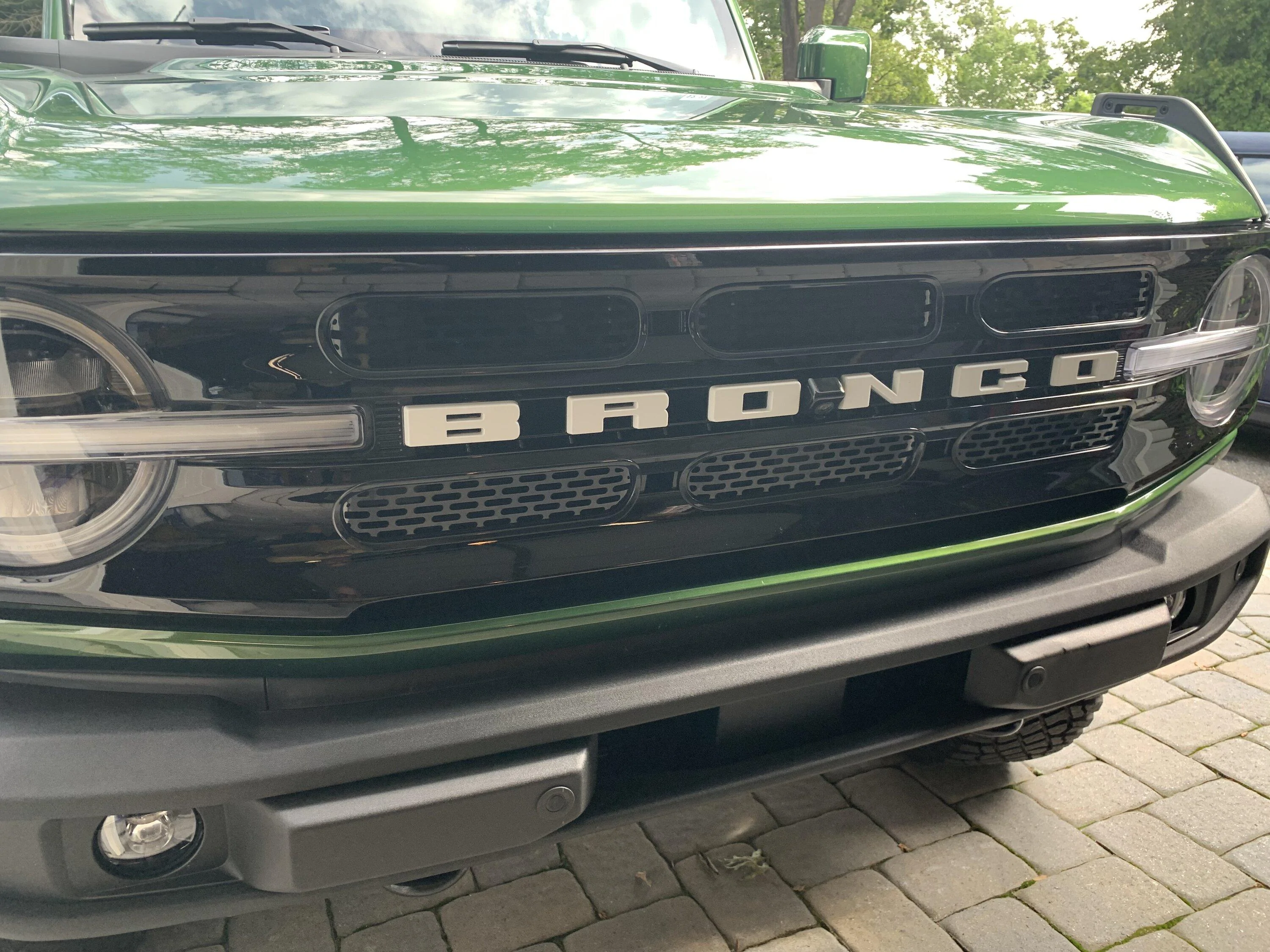 Ford Bronco Mesh grill inserts installed on Big Bend IMG_7101