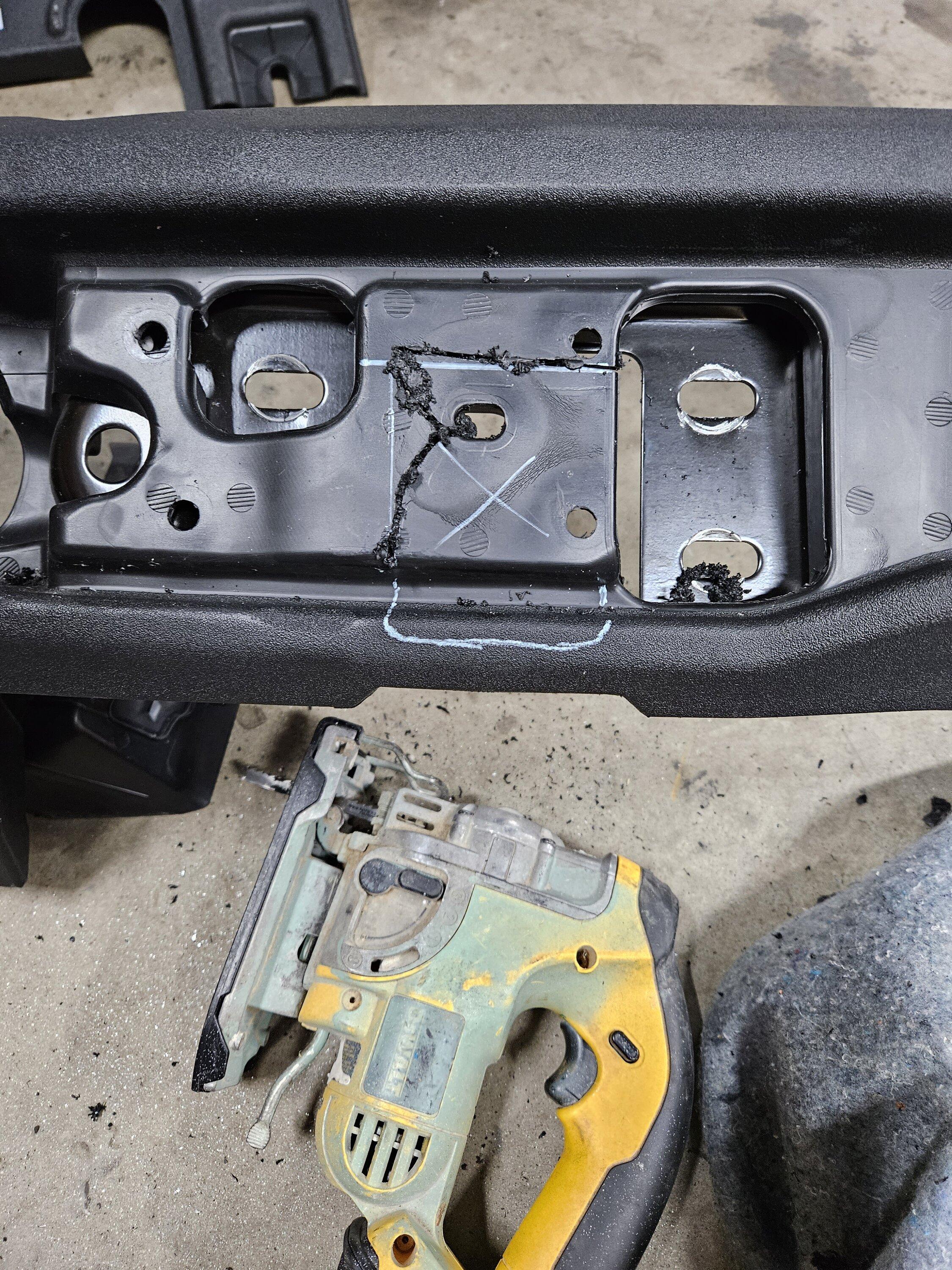 Ford Bronco Base bumper Blue Ox install 20230729_121938