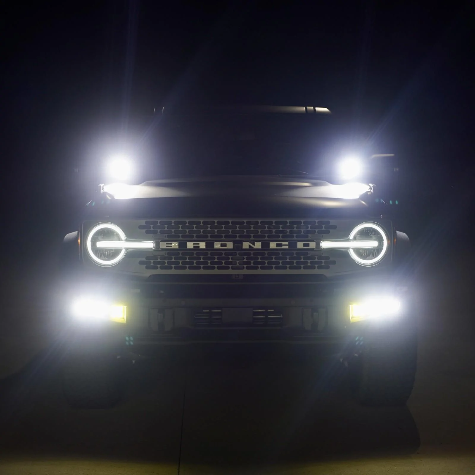 Ford Bronco BROOX's 2DR Shadow Black Squatchy Boy this-should-light-up-the-way