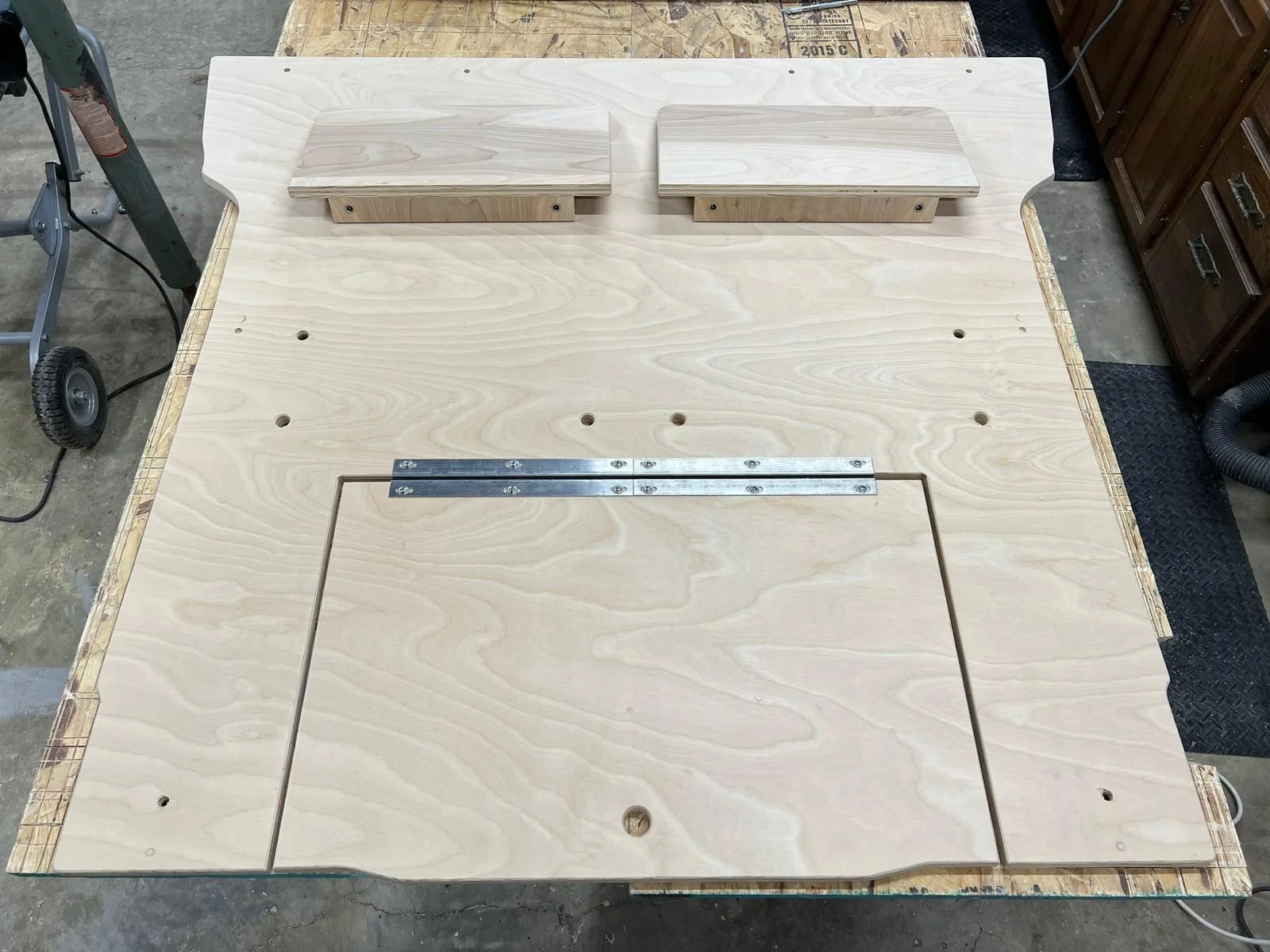 Ford Bronco Broox's DIY 2-Door Seat Delete + Raptor Lined Cargo Platform storage-hatch-front-supports-built-ready-for-paint