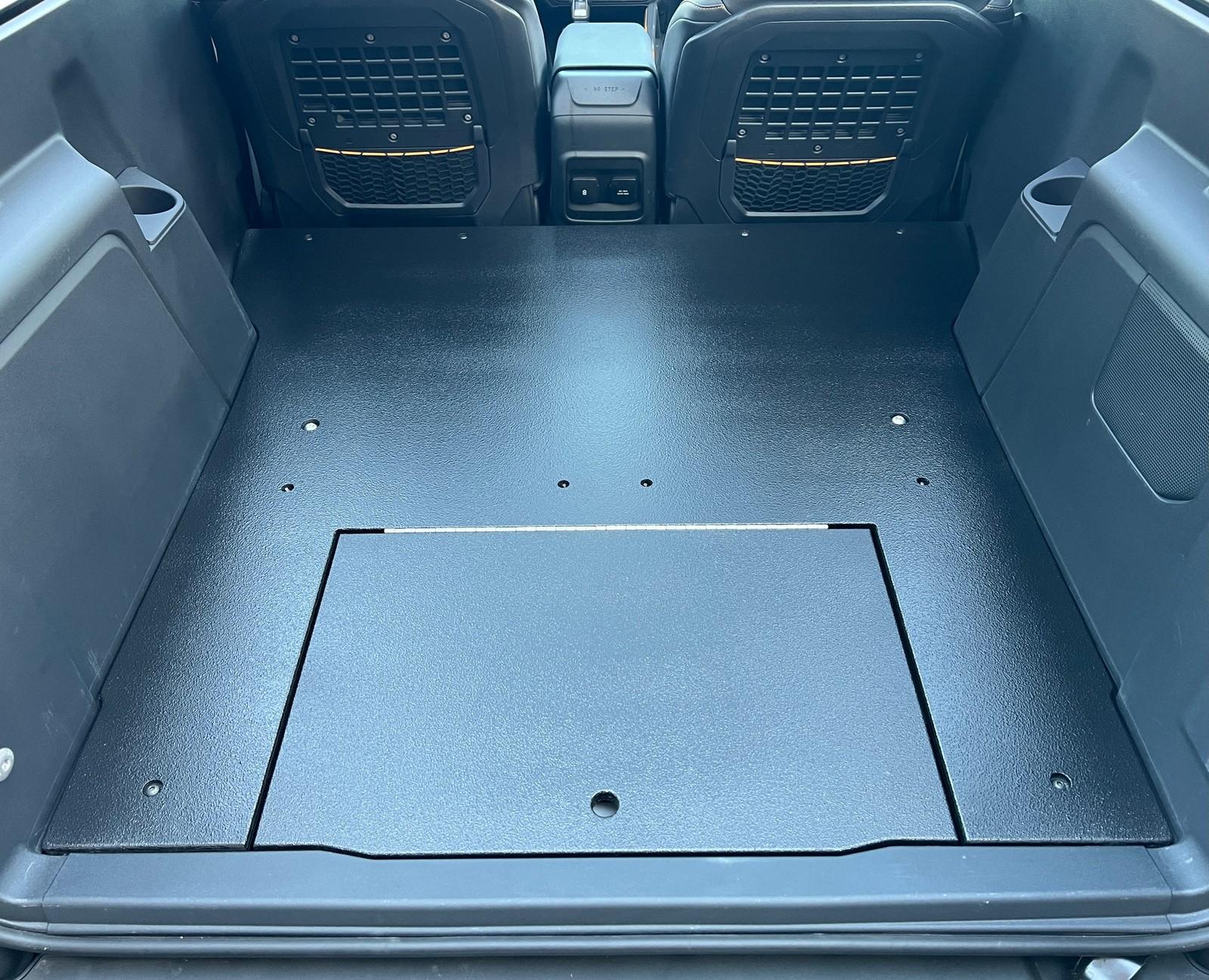 Ford Bronco Broox's DIY 2-Door Seat Delete + Raptor Lined Cargo Platform bronco-platform-installed