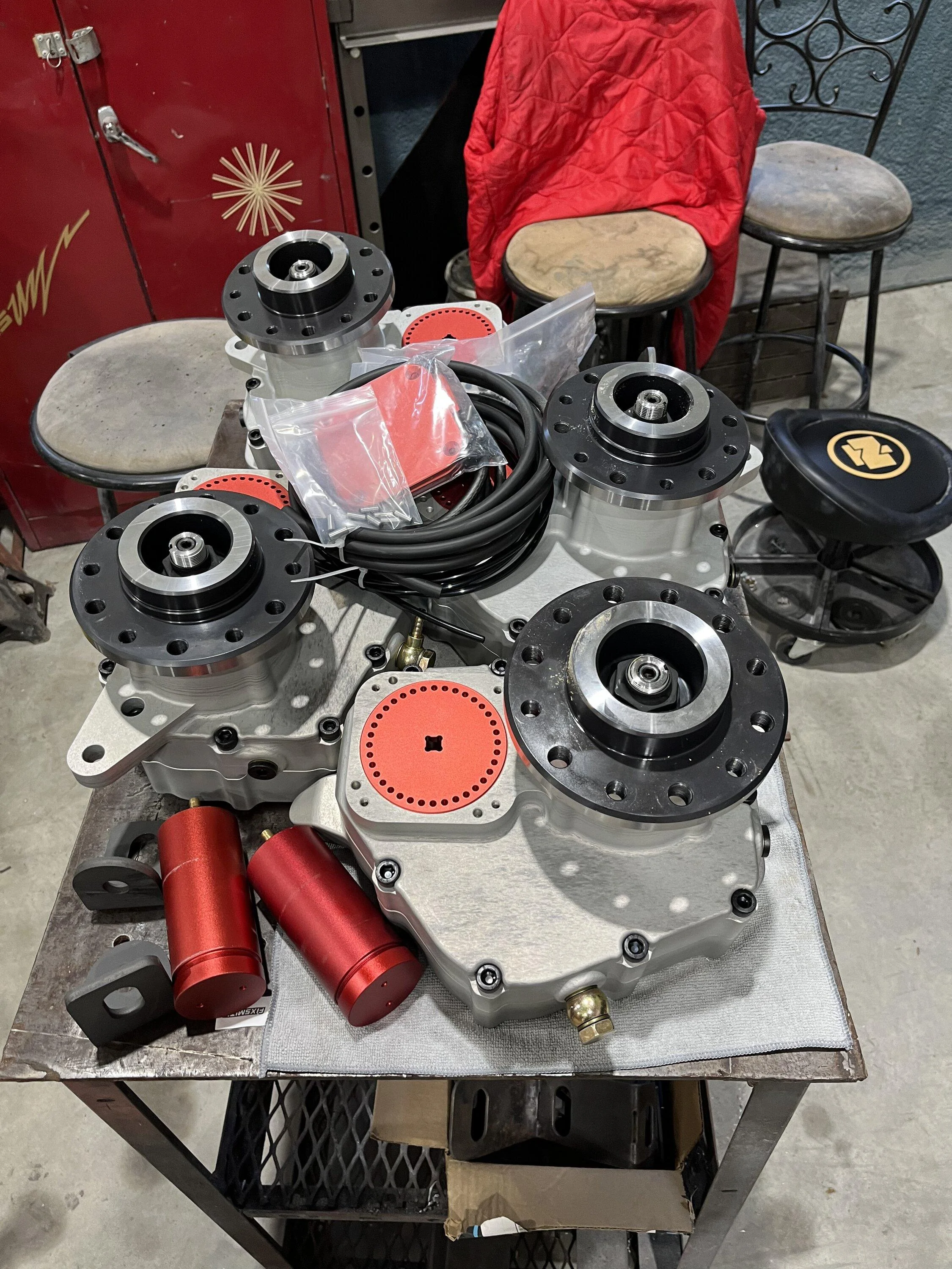 Ford Bronco 2 Door Race red Wildtrak build.  Custom FAB and CNC machining! E4774A28-C8ED-4044-BADA-17145A3AAA81