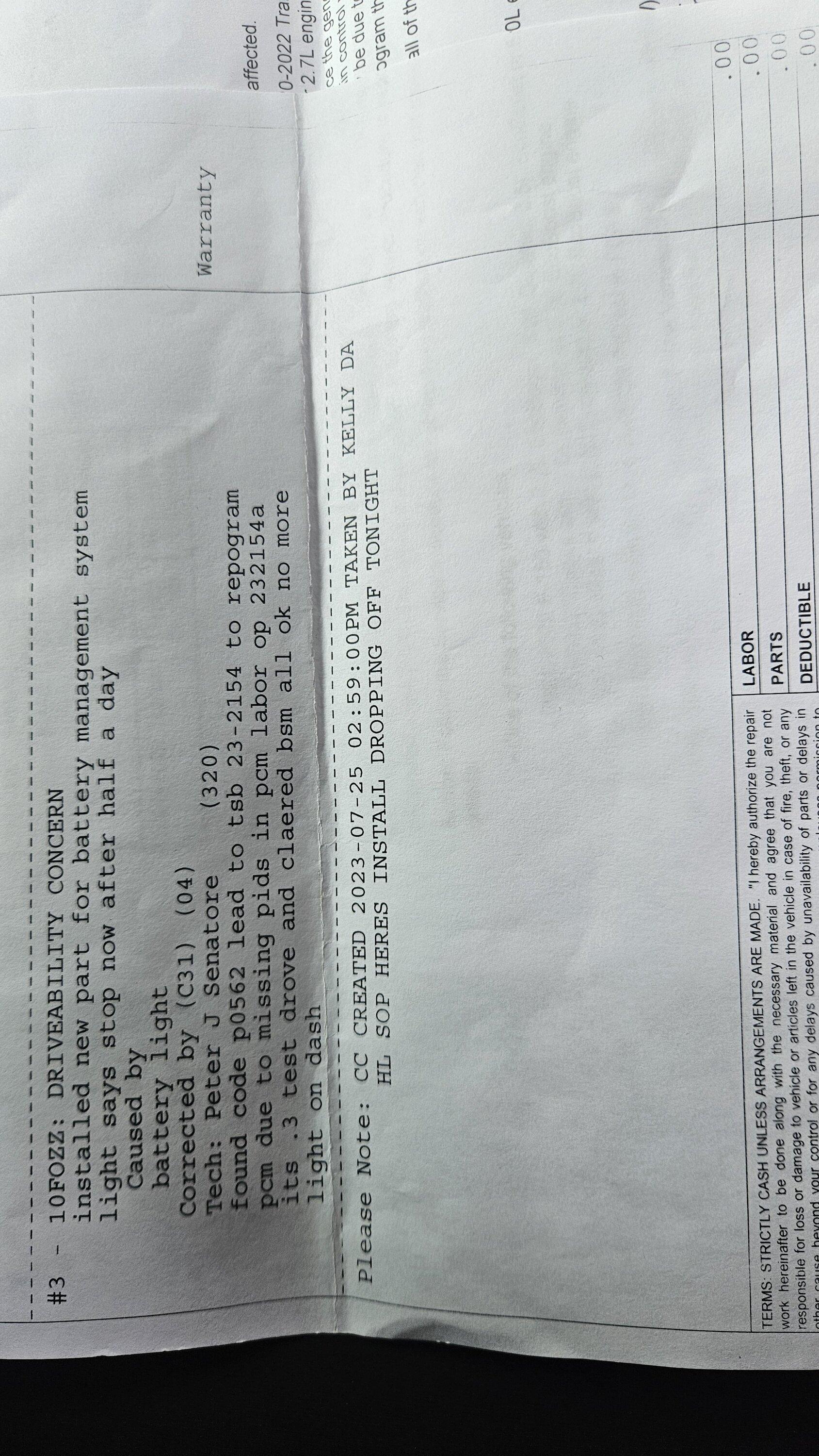Ford Bronco Charging system service soon 20230804_123122