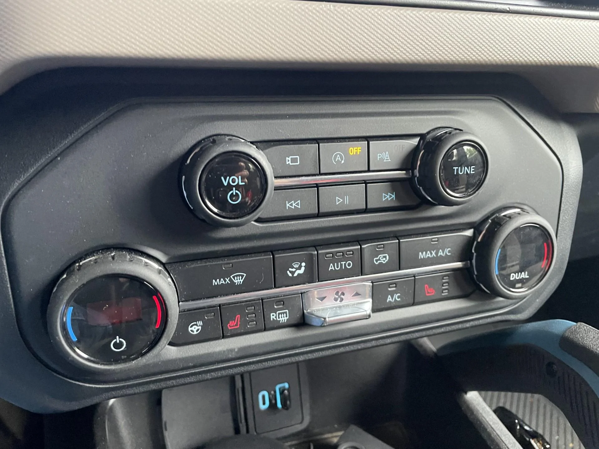 Ford Bronco Climate Control Dash