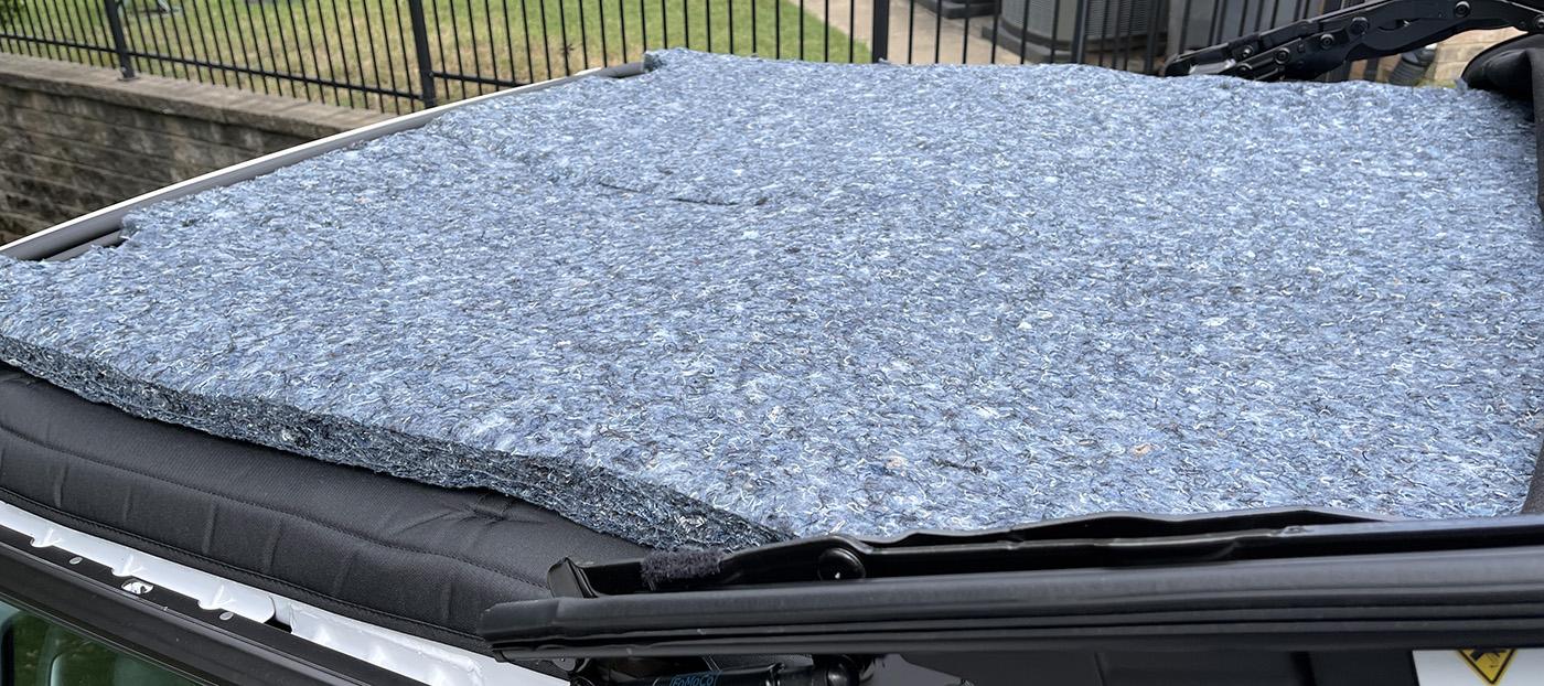 Ford Bronco SoftTop Noise Reduction. cotton