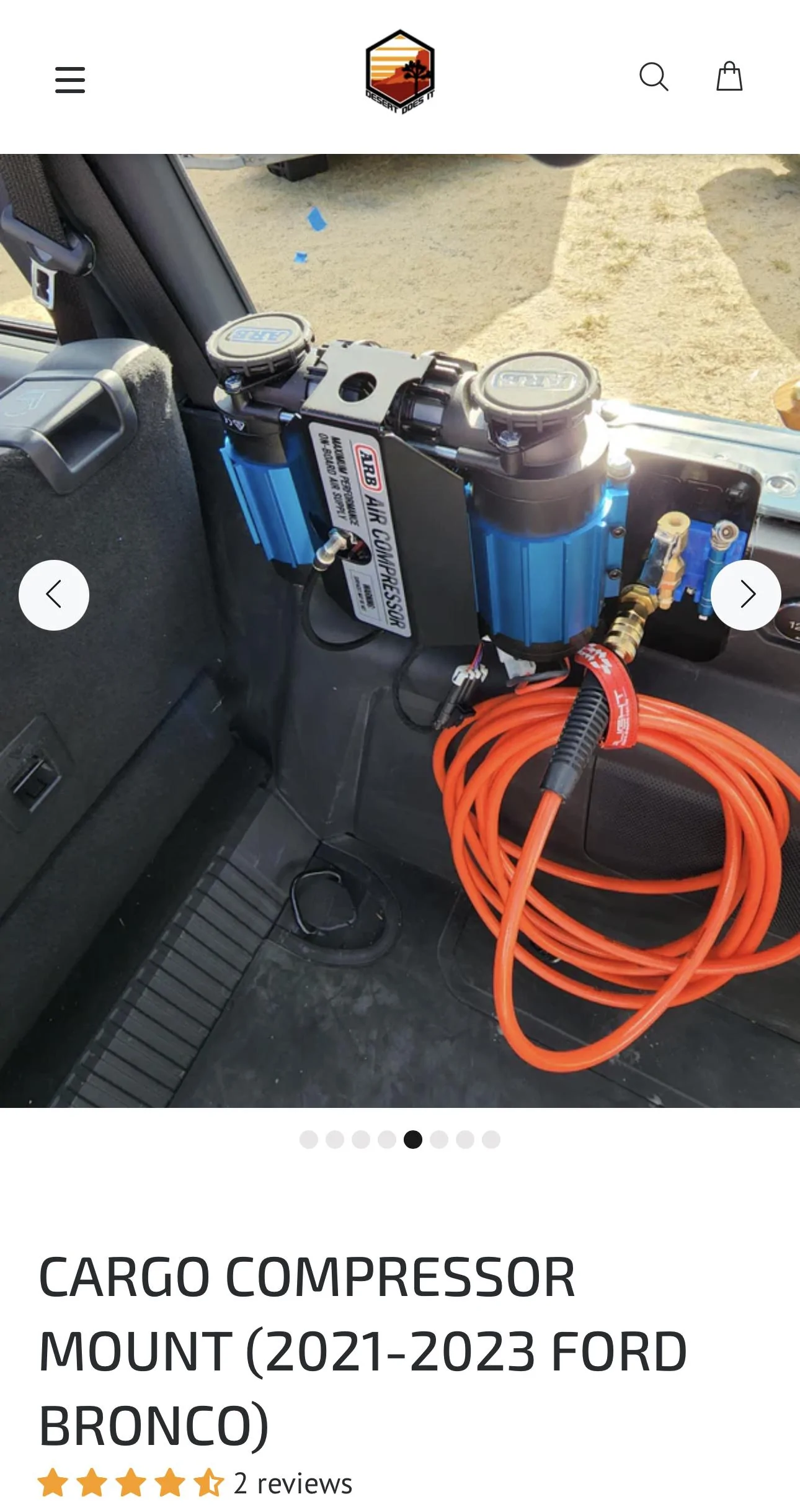 Ford Bronco Best on-board air compressor mount IMG_0523