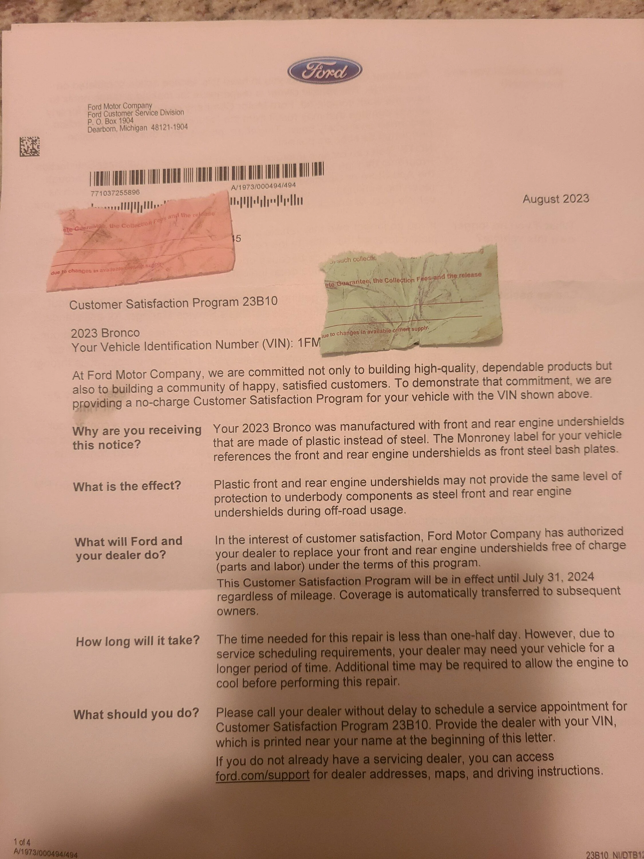 Ford Bronco Skid Plate Recall 20230813_071136