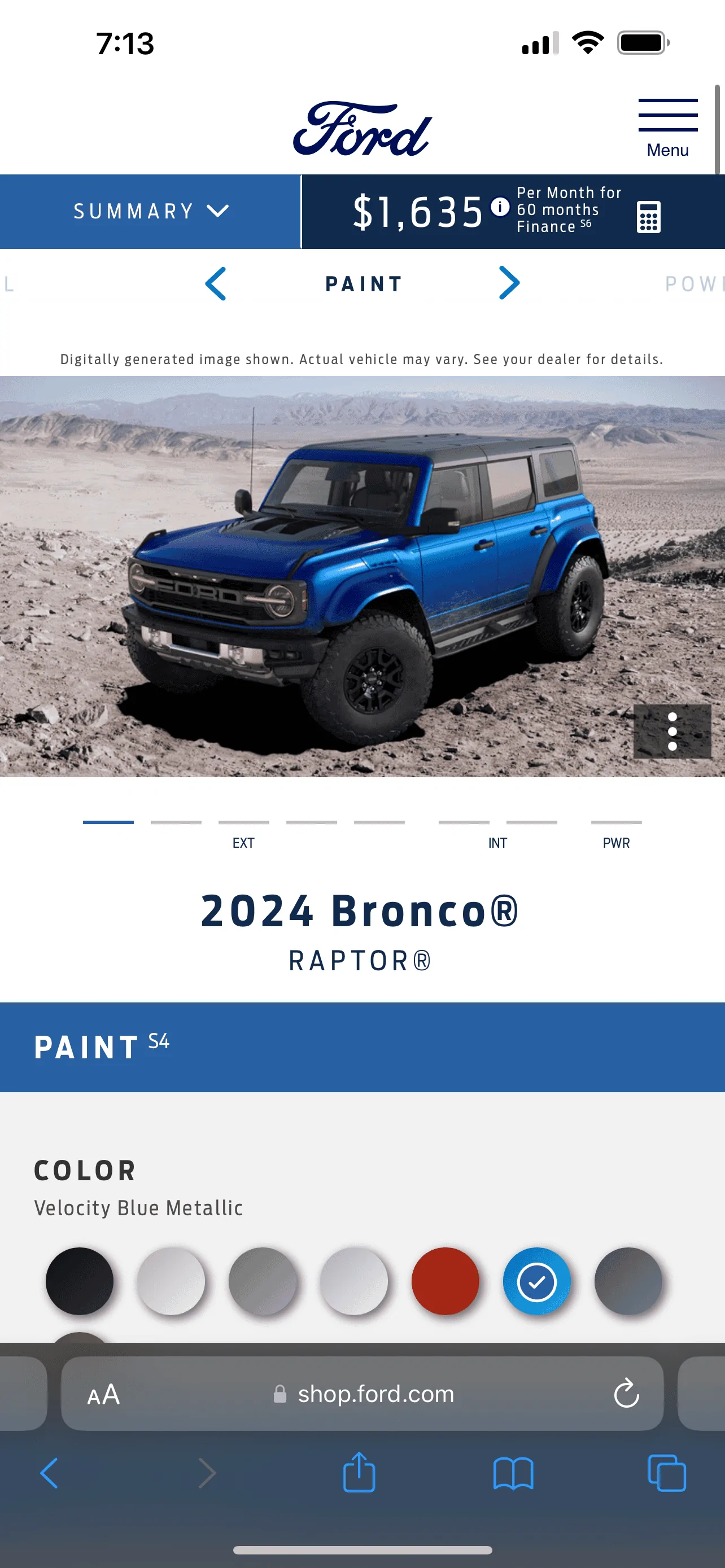 Bronco Raptor Color Options 2024 Bronco Raptor - Colored Painted Fender Flares Are Standard ...