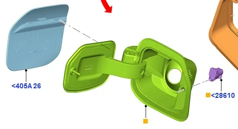 Ford Bronco Fuel door latch pin broken Fuel Door