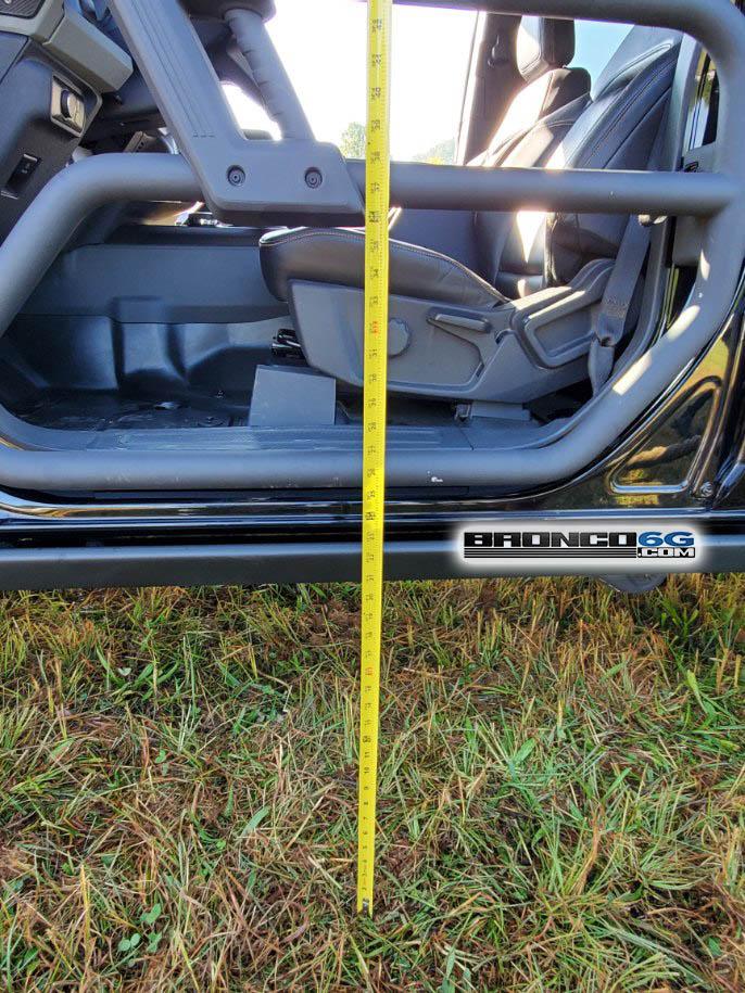 Ford Bronco Seat height? Bottom Door height measurement 2021 Bronco Badlands 