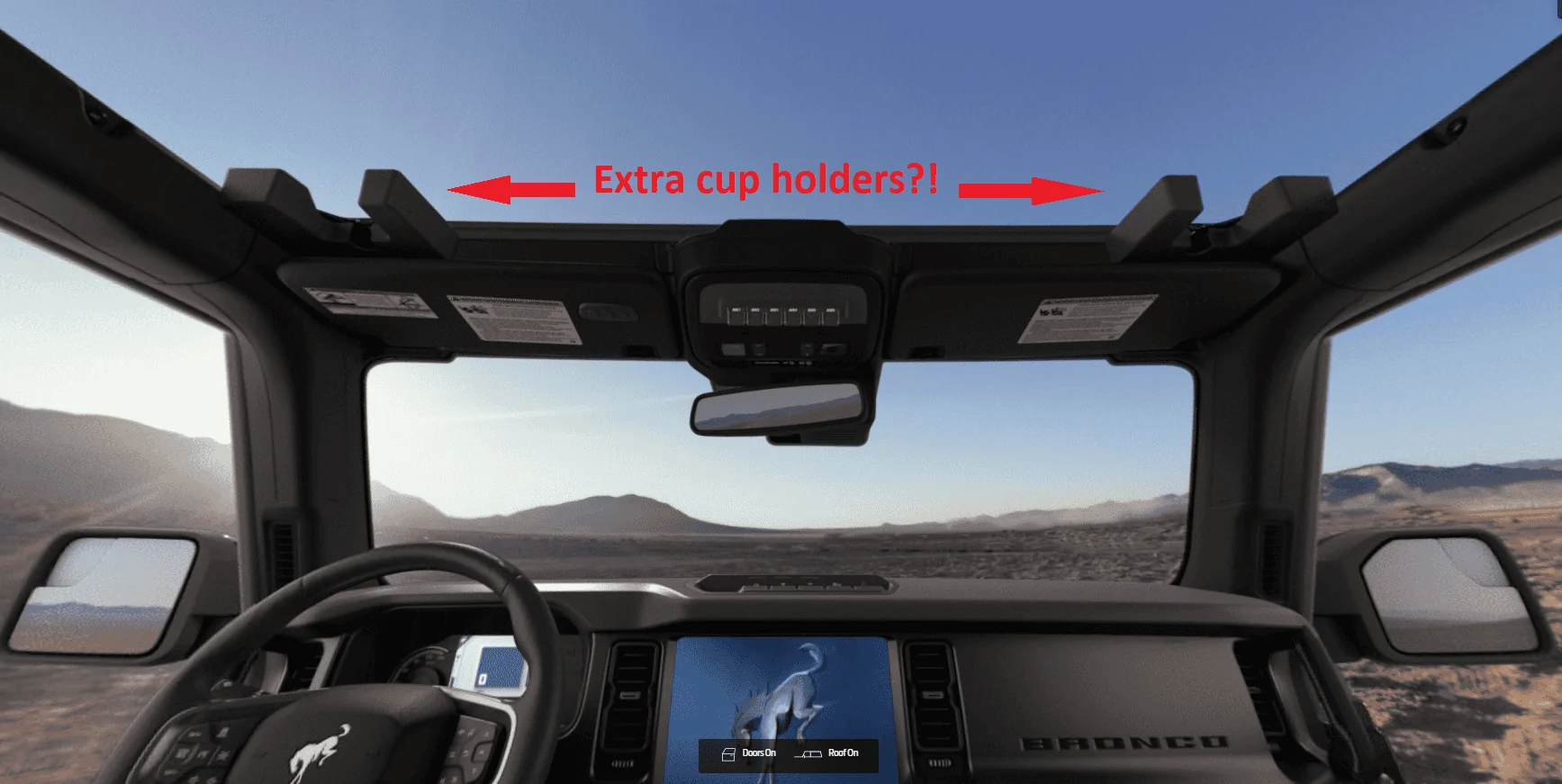 Ford Bronco New Feature Found - at no extra charge! Roof off