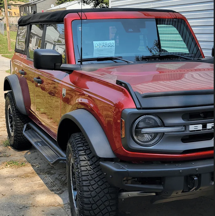 Ford Bronco Aeroskin II Bug Deflector installed 1692628105749