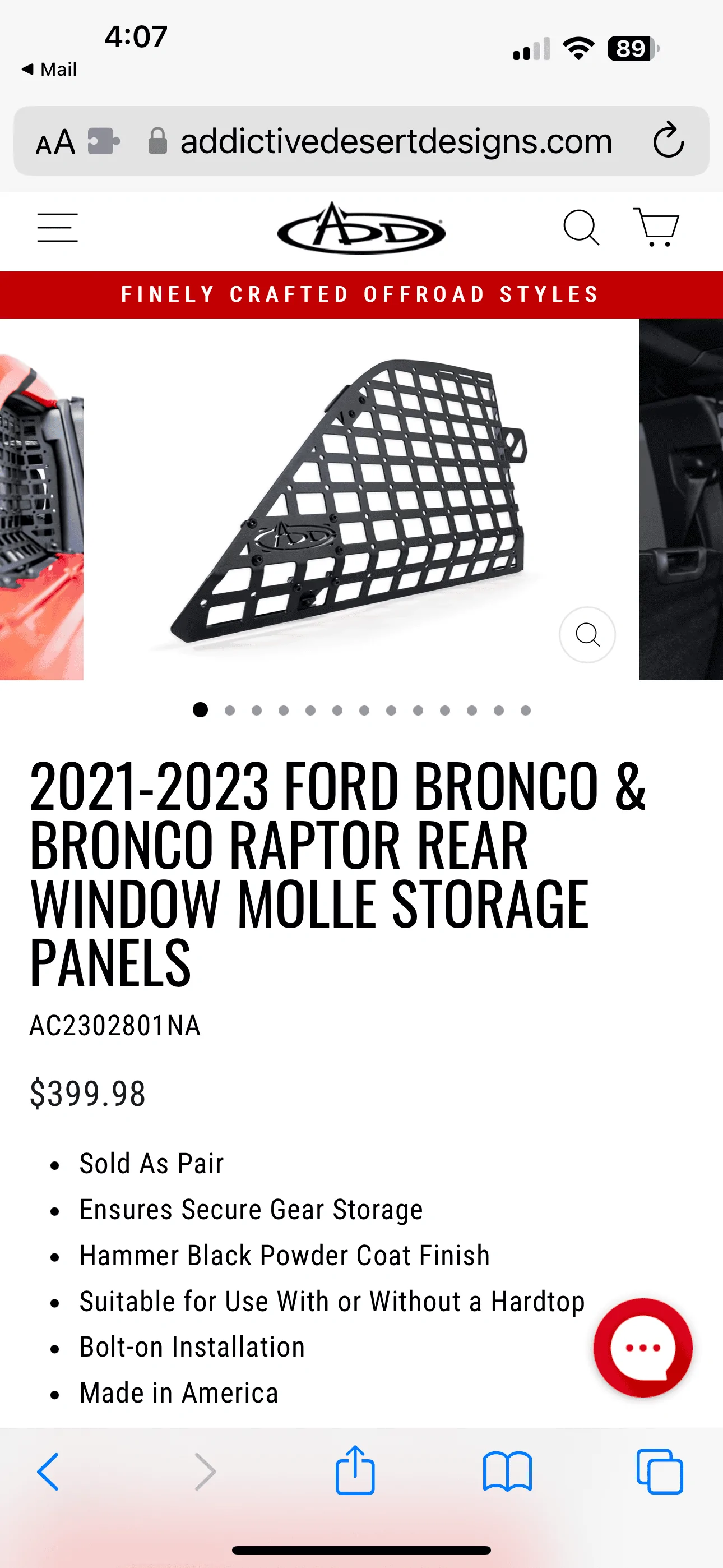 Ford Bronco Stupid Molle Rear Question IMG_5205