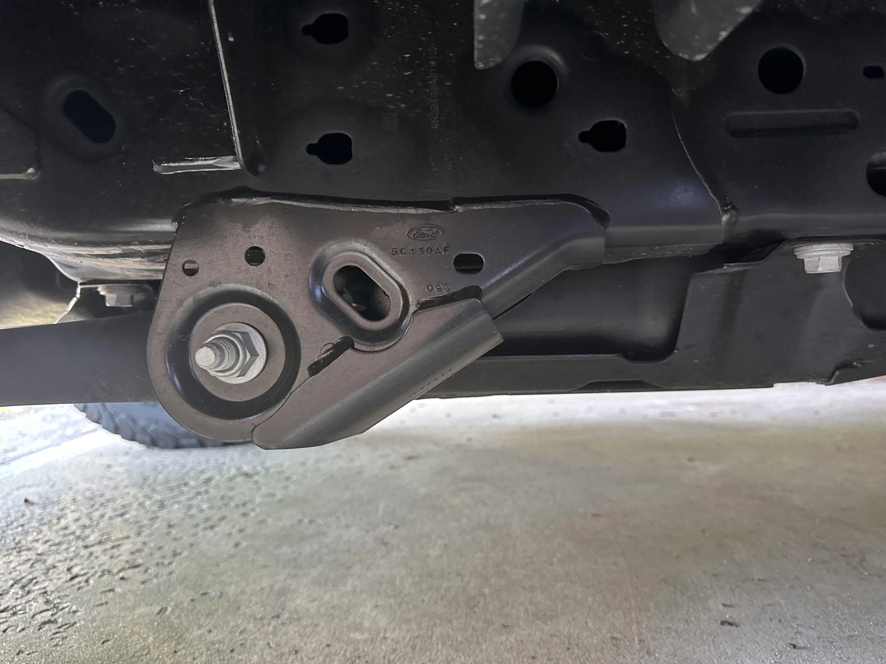 Ford Bronco Skid plate for rear lower trailing control arm IMG_5755