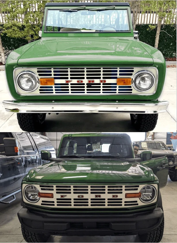 Ford Bronco Newbie question about hood tie-downs grill_green