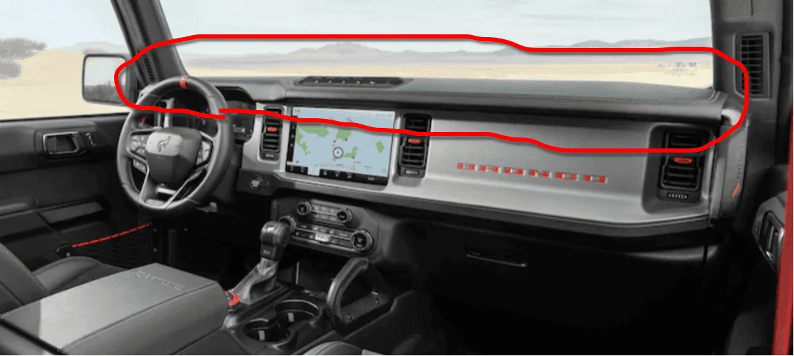 Ford Bronco Anyone installed the Raptor Stitched leather dash? 1656093862111
