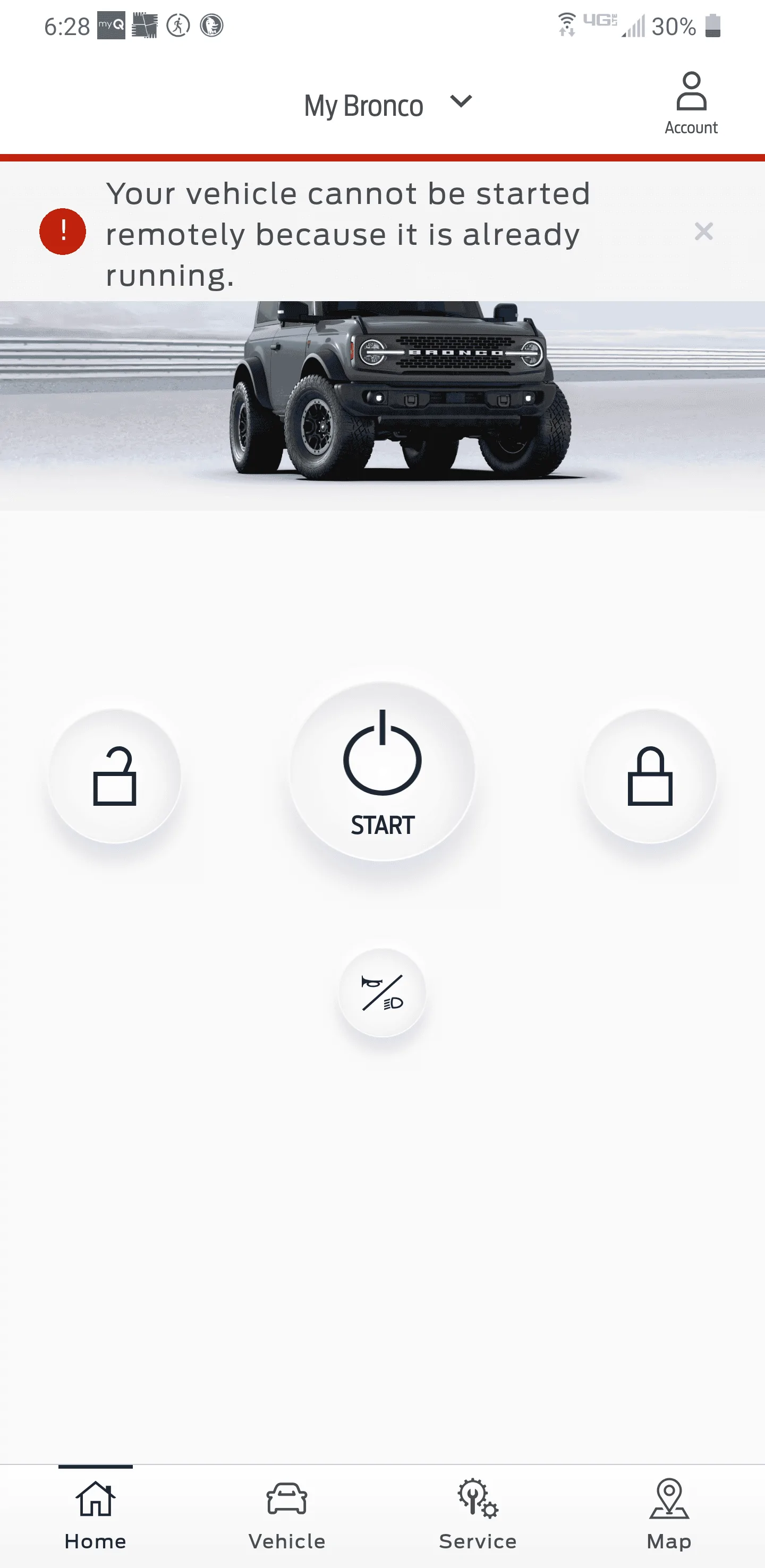Ford Bronco FordPass START feature stopped working mid day Capture+_2023-08-31-18-28-46