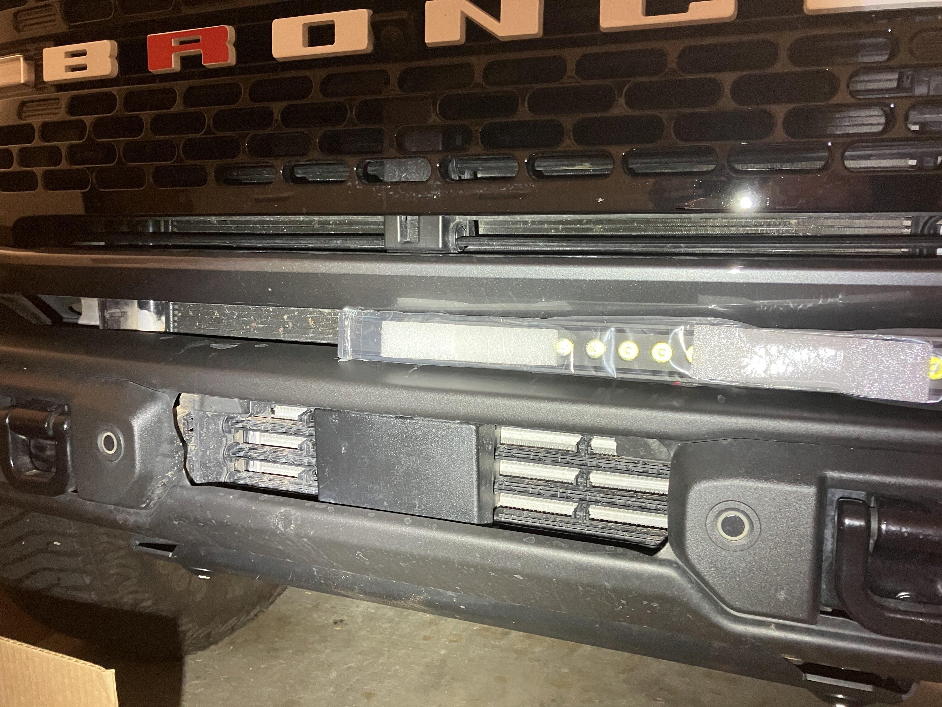 Ford Bronco 2021+ Ford Bronco Capable Bumper 40in Light Bar wildtrak capable bumper grill mr light bar